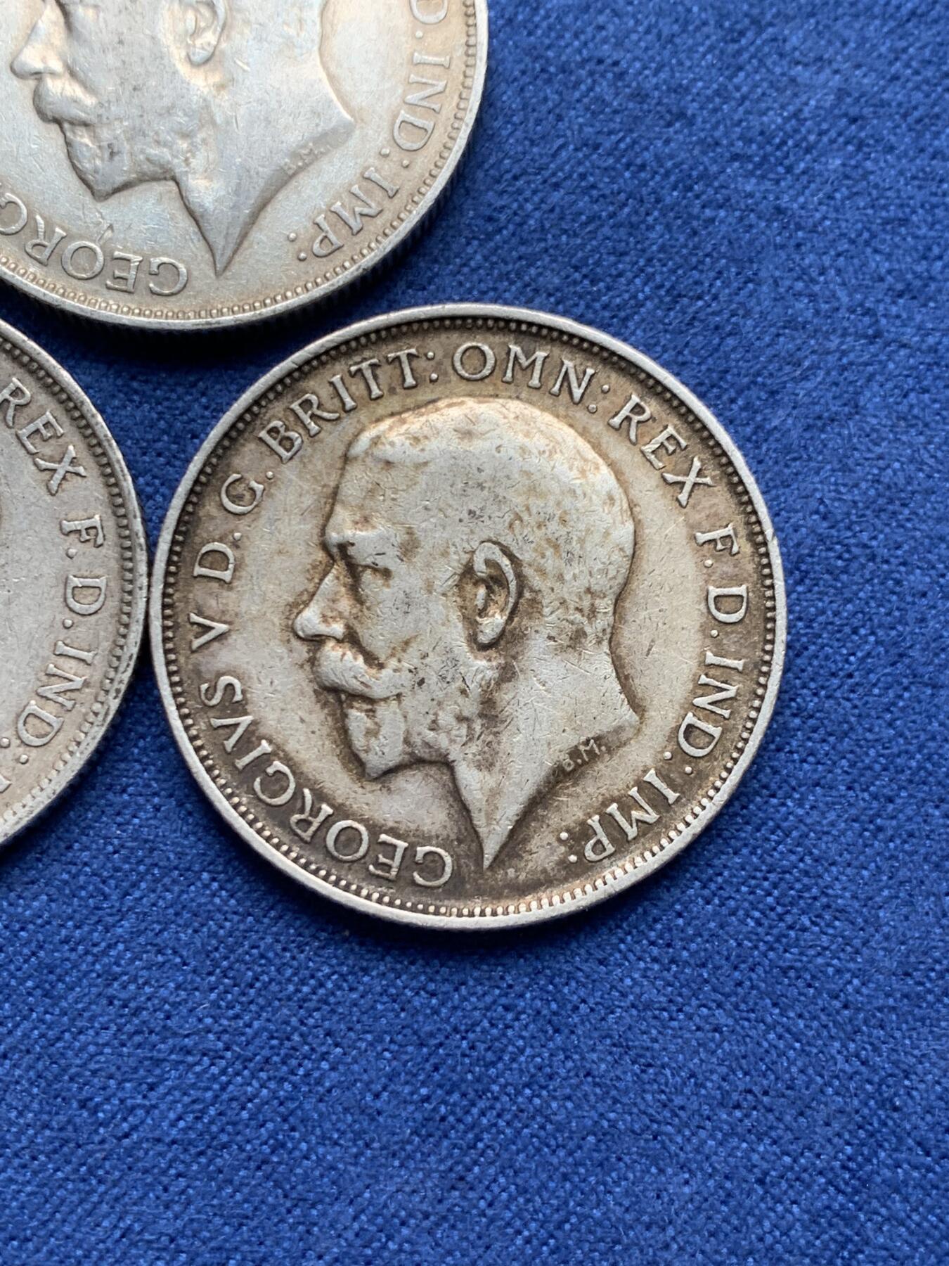 《竞宝斋》第292场- 周日，周一  2场连拍 （全场包邮） 3枚一组 英国乔治五世1弗洛林银币 高银版