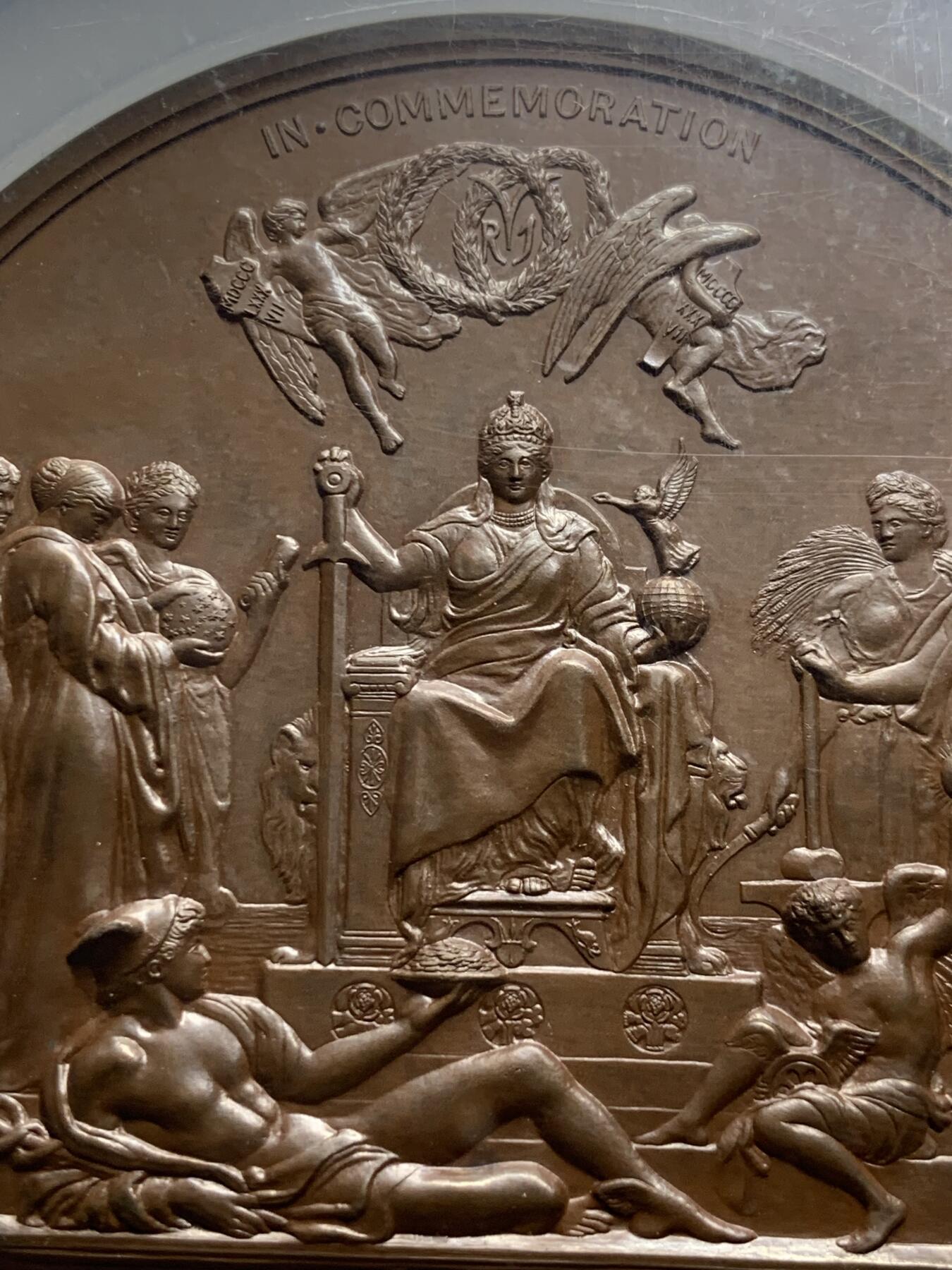 《竞宝斋》第292场- 周日，周一  2场连拍 （全场包邮） NGC MS63BN 英国1887年维多利亚女王登基50周年纪念铜章 直径75的超大经典铜章。