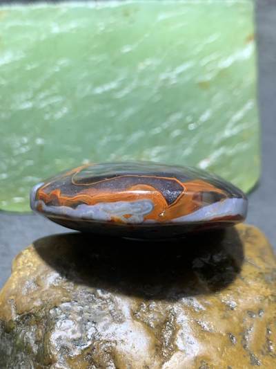 放福利！精美高玉化双色冰飘天眼纹战国红玛瑙吊坠一个 放福利！精美高玉化双色冰飘天眼纹战国红玛瑙吊坠一个