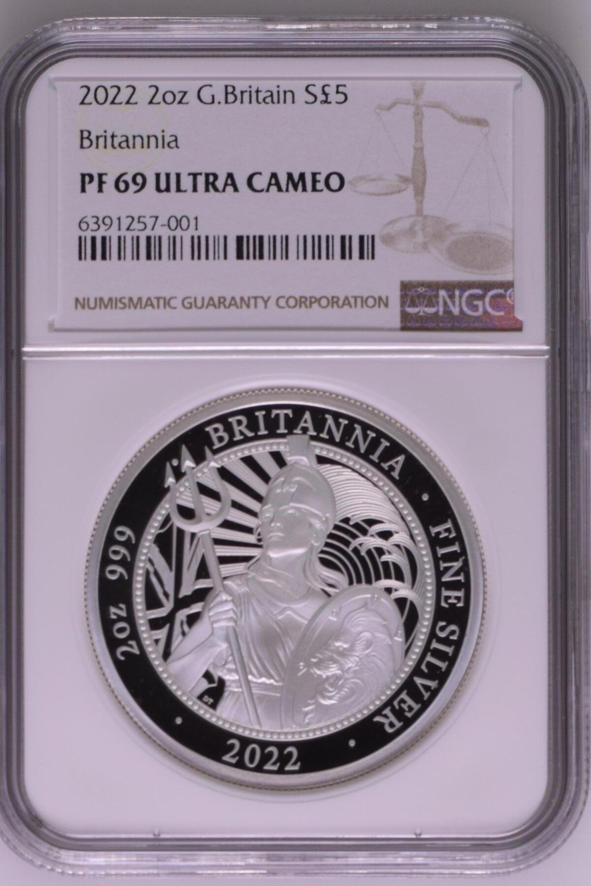 长老汇龙年精选第十四场拍卖 2022 2oz G.Britain Britannia，盒证全，NGC PF69UC