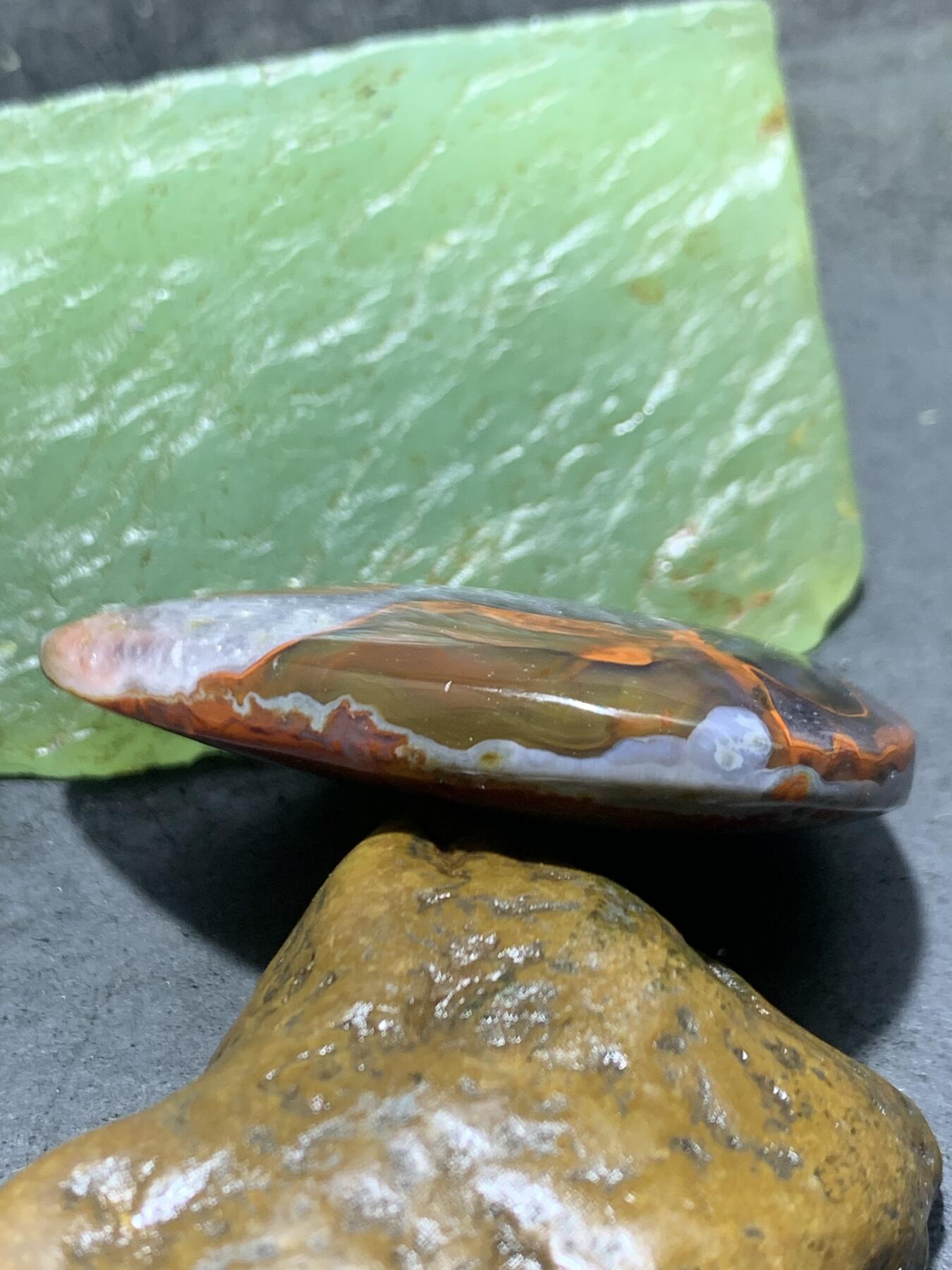 放福利！精美高玉化双色冰飘天眼纹战国红玛瑙吊坠一个