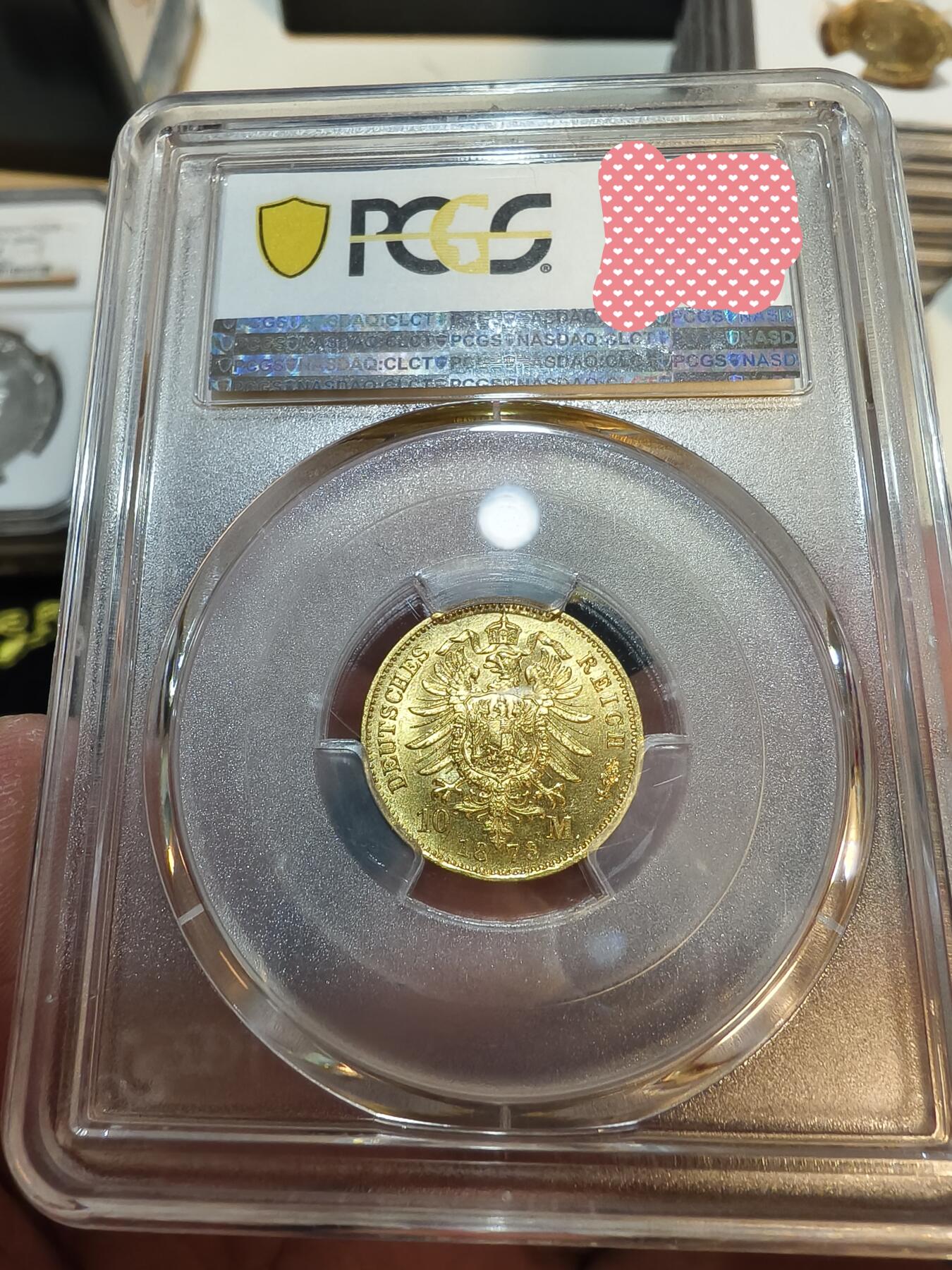 PCGS-MS63德国1873年普鲁士威廉一世10马克金币
