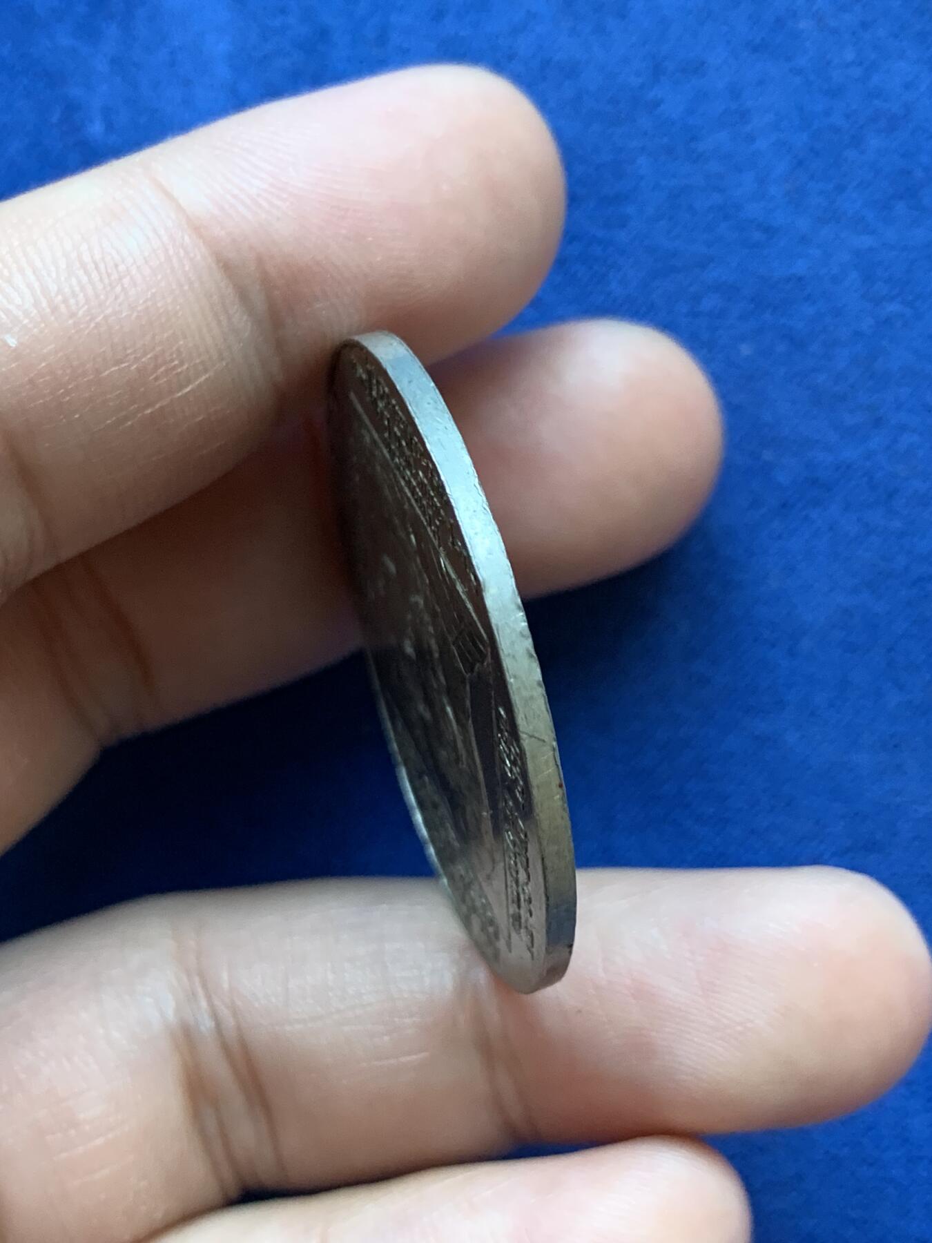 《竞宝斋》第293场- 周日，周一  2场连拍 （全场包邮） 奥地利 1881年 白色金属结婚纪念章 鲁道夫王储和斯蒂芬公主的结婚章 12.2g 37.4mm 保留原有的光彩 稀见