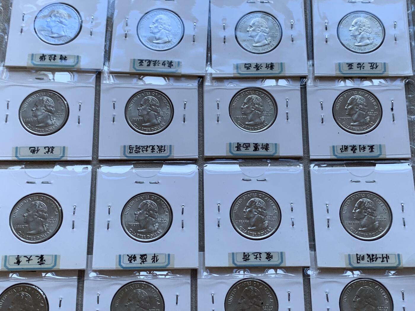 《竞宝斋》第293场- 周日，周一  2场连拍 （全场包邮） 美国州币56枚全 品相不错 细节见图