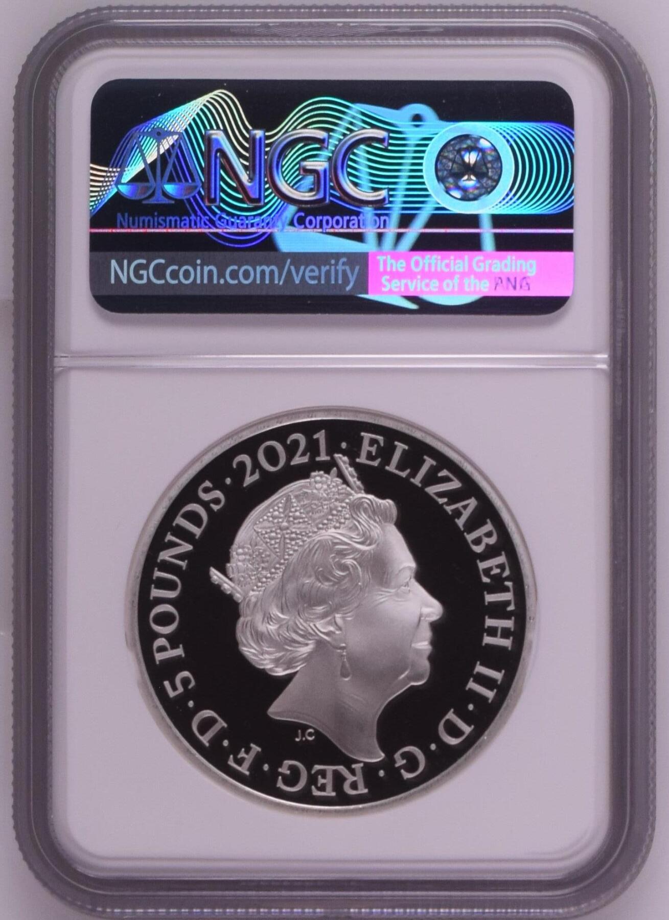 长老汇龙年精选第十四场拍卖 2021 Piefort G.Britain Royal Albert Hall 150th Ann.-First Releases，盒证全，NGC PF70UC