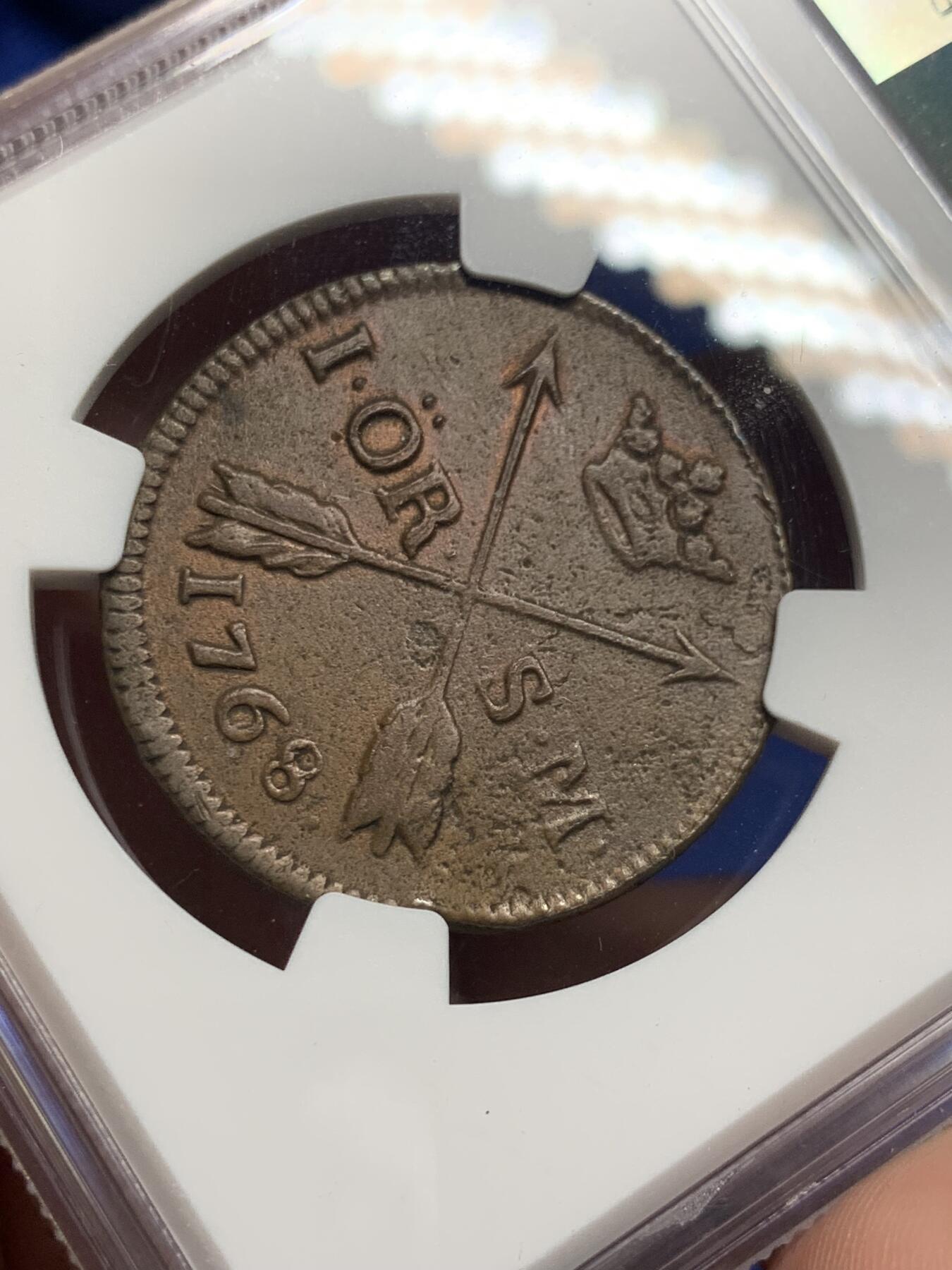 《竞宝斋》第293场- 周日，周一  2场连拍 （全场包邮） NGC AUD 瑞典1768阿道夫·弗雷德里克1O铜币