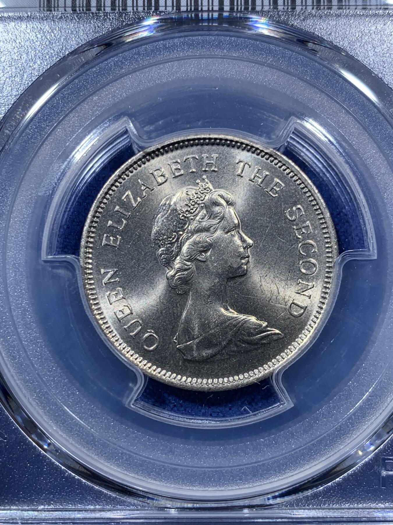 《竞宝斋》第293场- 周日，周一  2场连拍 （全场包邮） PCGS MS66 1979 香港 一圆 卷拆送评 超高分难得 两面都有类镜面效果 转光非常犀利