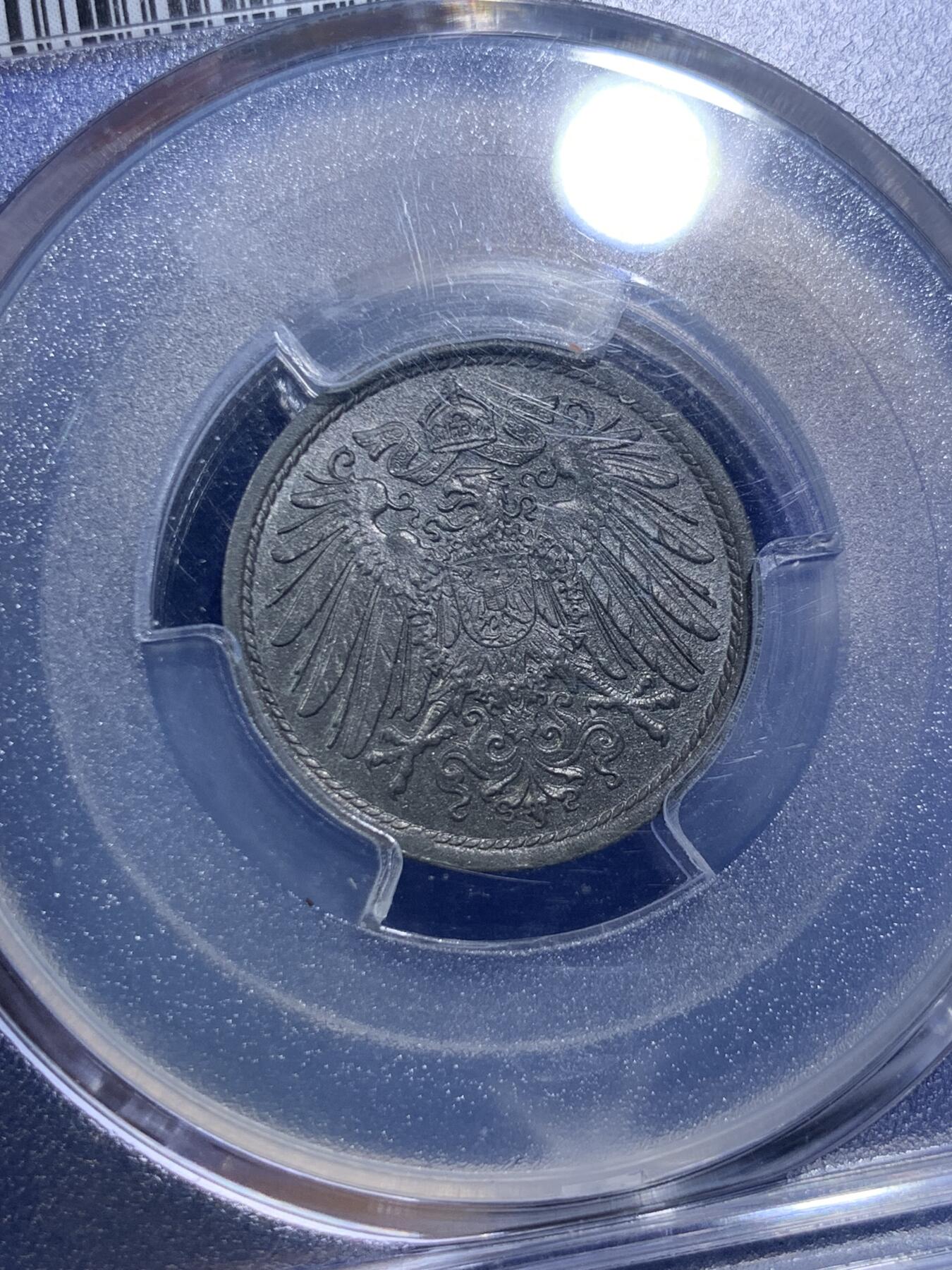 《竞宝斋》第293场- 周日，周一  2场连拍 （全场包邮） PCGS MS66 1921年德国10芬尼 无与伦比的顶级分数，往上仅一枚67分。帝国末期名誉品种，2019年1月eBay63分成交价100美元