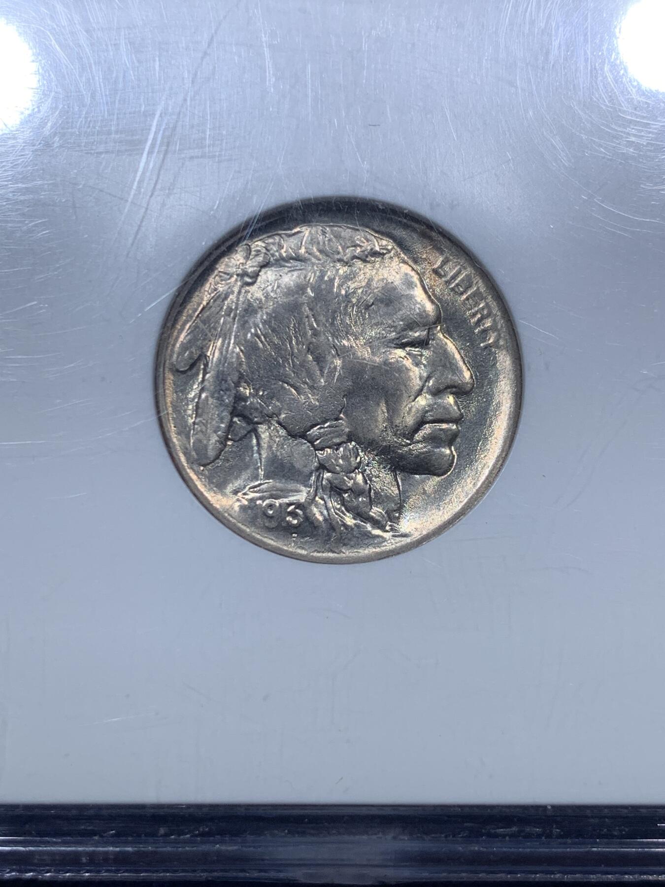 《竞宝斋》第293场- 周日，周一  2场连拍 （全场包邮） NGC MS66 美国1913年印第安人头水牛5分镍币 老白盒严评，首年版，NGC官网66分标价250美元，eBay同分标价12000元