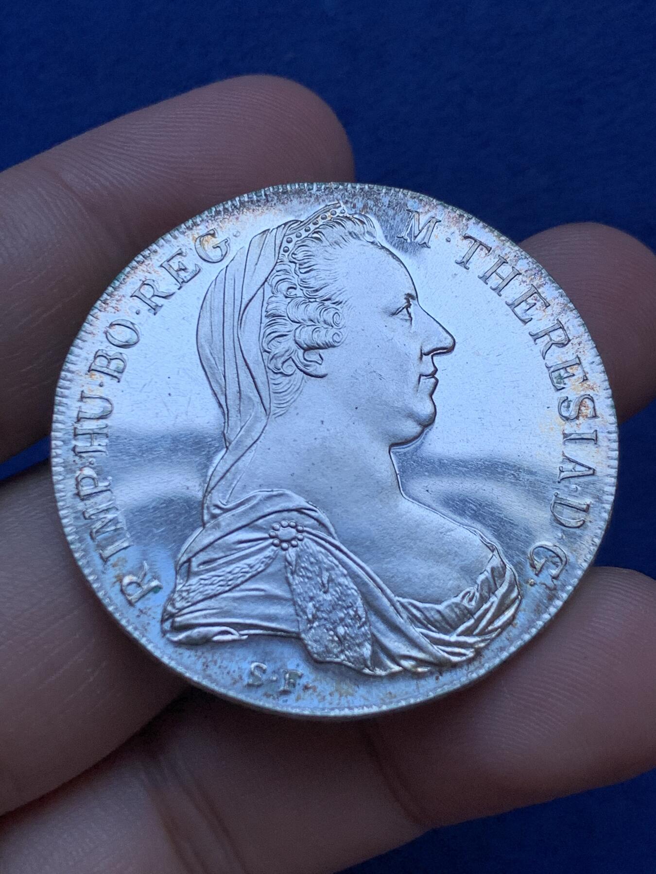 《竞宝斋》第293场- 周日，周一  2场连拍 （全场包邮） 奥匈帝国大奶妈1泰勒银币 奥地利官方后铸