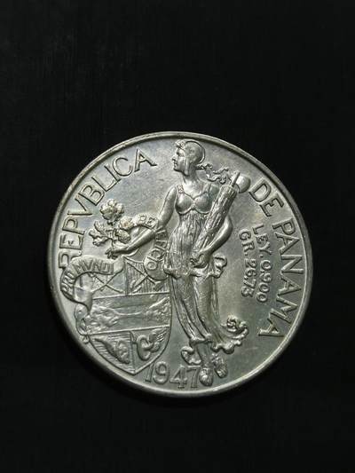 臻藏泉阁国内外钱币 - 巴拿马1巴波亚银币
