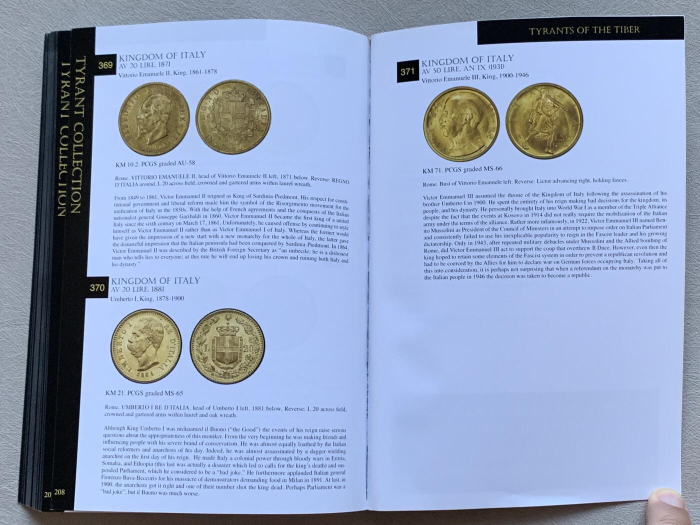 《竞宝斋》第293场- 周日，周一  2场连拍 （全场包邮） Tyrant集藏钱币目录，从罗马到教皇国，共370页，包含众多教皇国和意大利钱币顶级藏品，绝版收藏级书籍