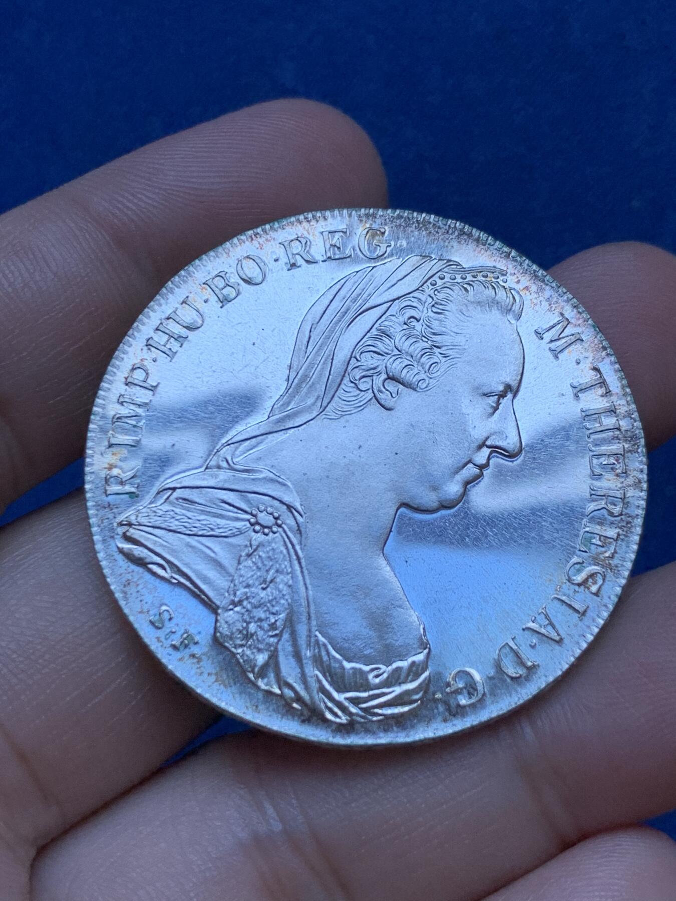 《竞宝斋》第293场- 周日，周一  2场连拍 （全场包邮） 奥匈帝国大奶妈1泰勒银币 奥地利官方后铸