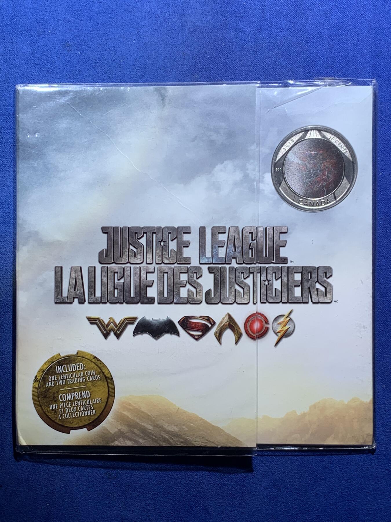 《竞宝斋》第293场- 周日，周一  2场连拍 （全场包邮） 2018加拿大DC卡通人物卡贴及纪念币 原装未开封