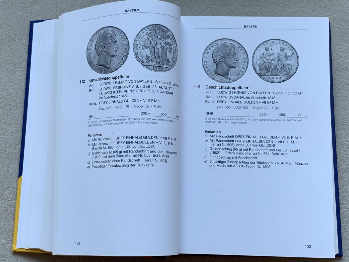 《竞宝斋》第293场- 周日，周一  2场连拍 （全场包邮） 1800-1872 德国银币目录 收藏半泰勒到2泰勒图片 德系钱币核心的必备书 厚达746页 精装本 难得的工具书