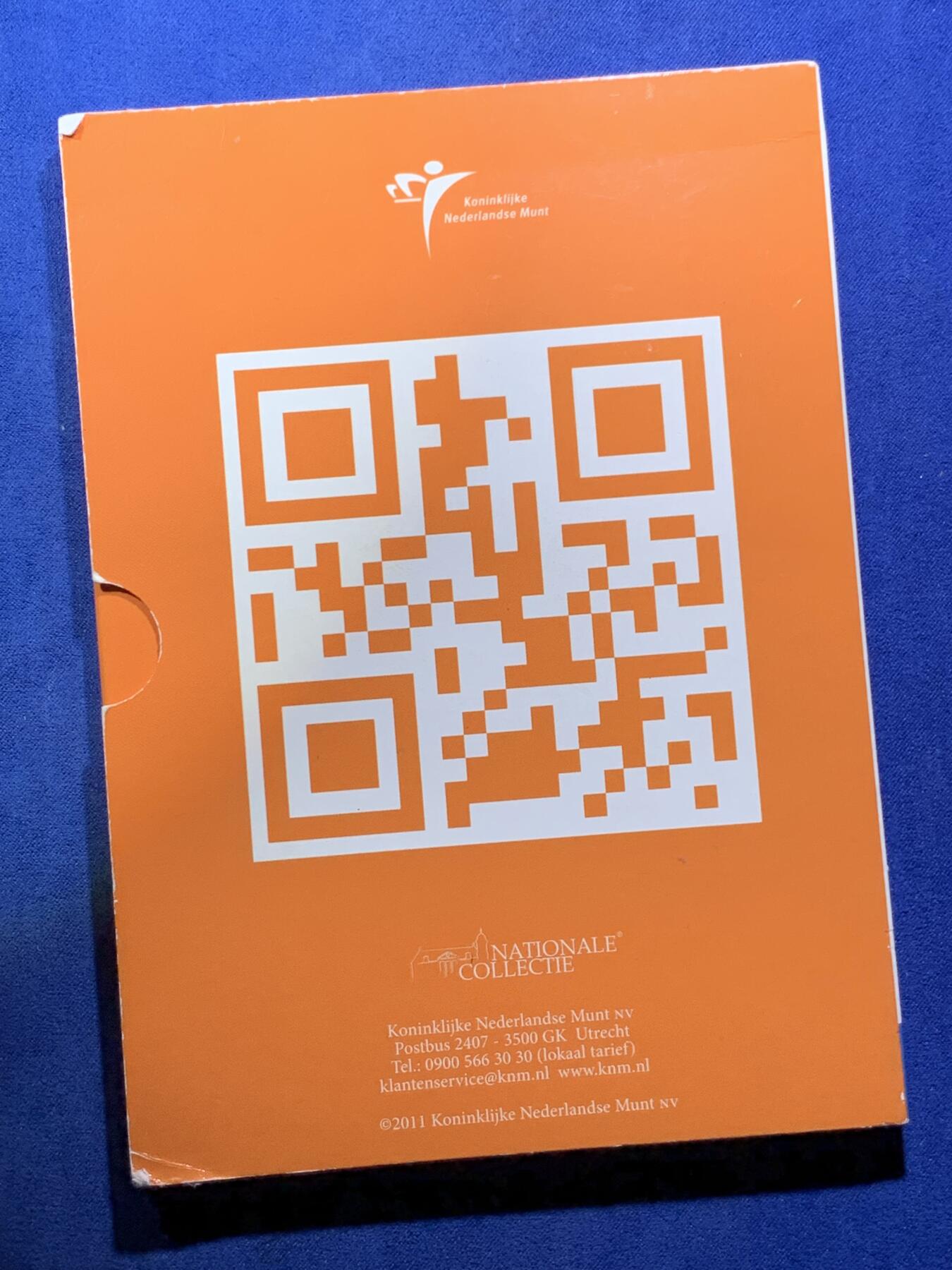 《竞宝斋》第293场- 周日，周一  2场连拍 （全场包邮） 荷兰2011克劳斯最佳设计二维码银币 发行量12500枚