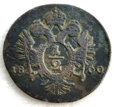 老藏家专场- 奥匈帝国、保加利亚、罗马尼亚等20240802场次（中拍皆有赠品），每周两拍，可寄存，周日统一发货 - 神圣罗马帝国1800年1/2克列桑老铜币