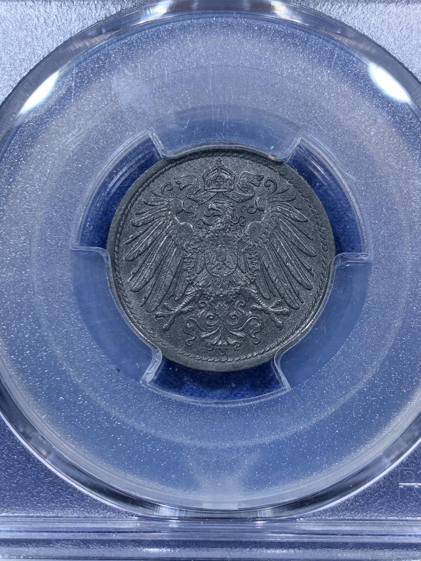 《竞宝斋》第293场- 周日，周一  2场连拍 （全场包邮） PCGS MS66 1921年德国10芬尼 无与伦比的顶级分数，往上仅一枚67分。帝国末期名誉品种，2019年1月eBay63分成交价100美元