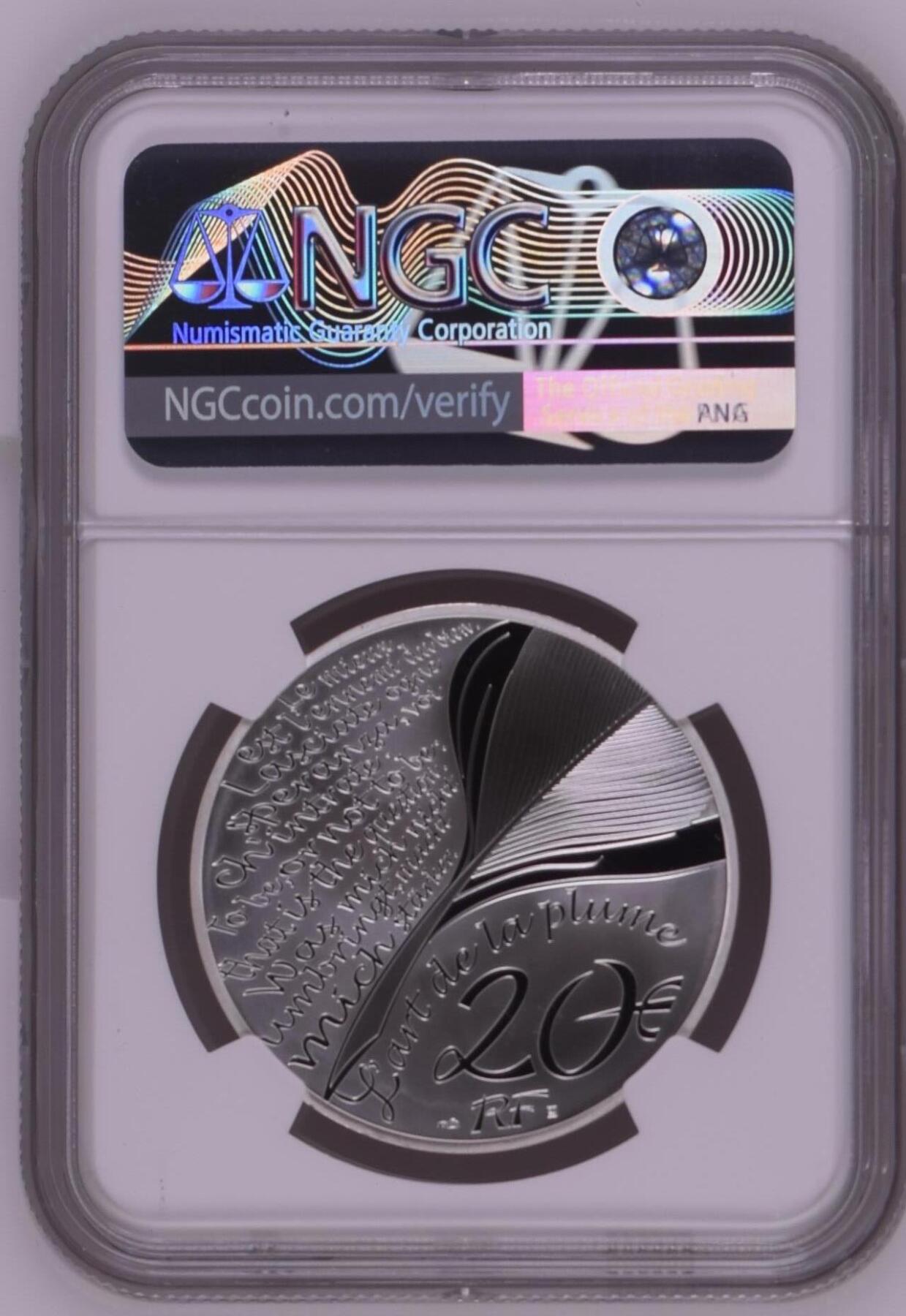 长老汇龙年精选第十四场拍卖 2021 France Dante Alighieri，盒证全，NGC PF70UC