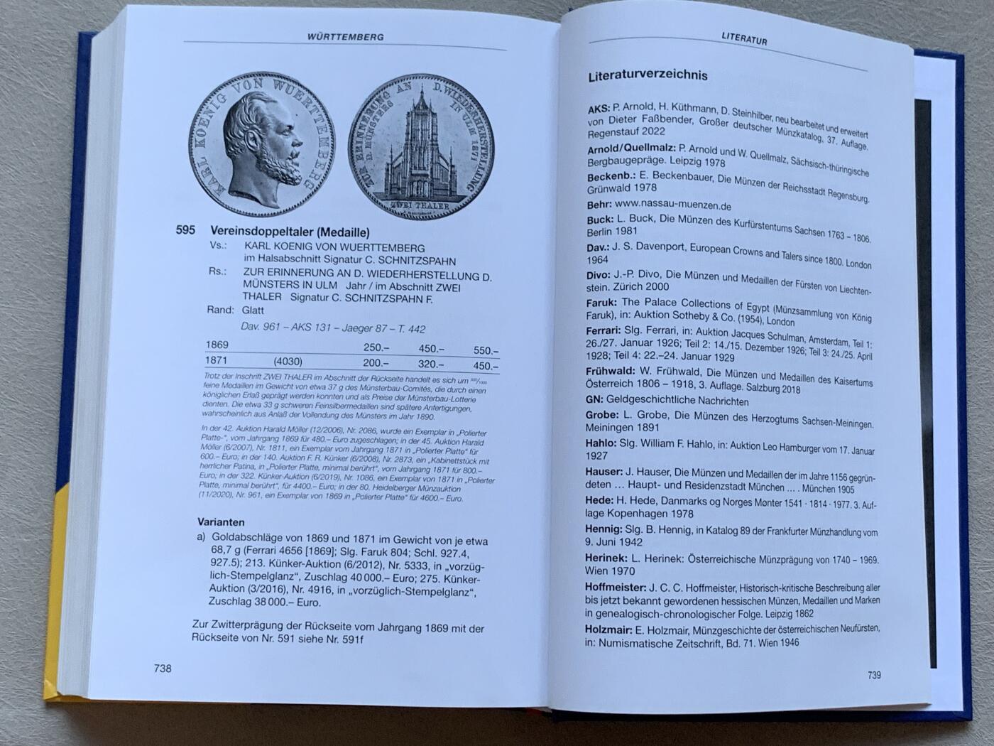 《竞宝斋》第293场- 周日，周一  2场连拍 （全场包邮） 1800-1872 德国银币目录 收藏半泰勒到2泰勒图片 德系钱币核心的必备书 厚达746页 精装本 难得的工具书