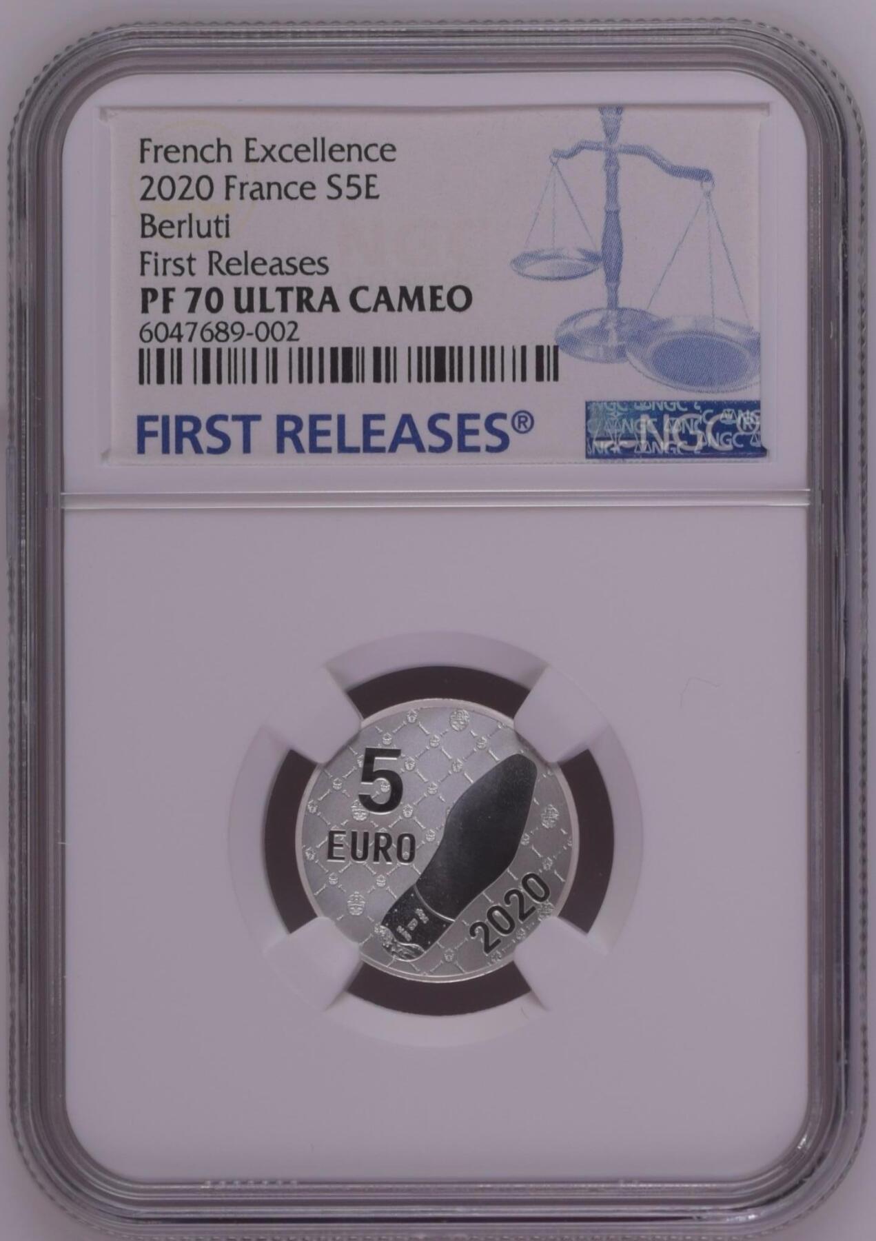 长老汇龙年精选第十四场拍卖 2020 France Berluti First Releases French Excellence，盒证全，NGC PF70UC