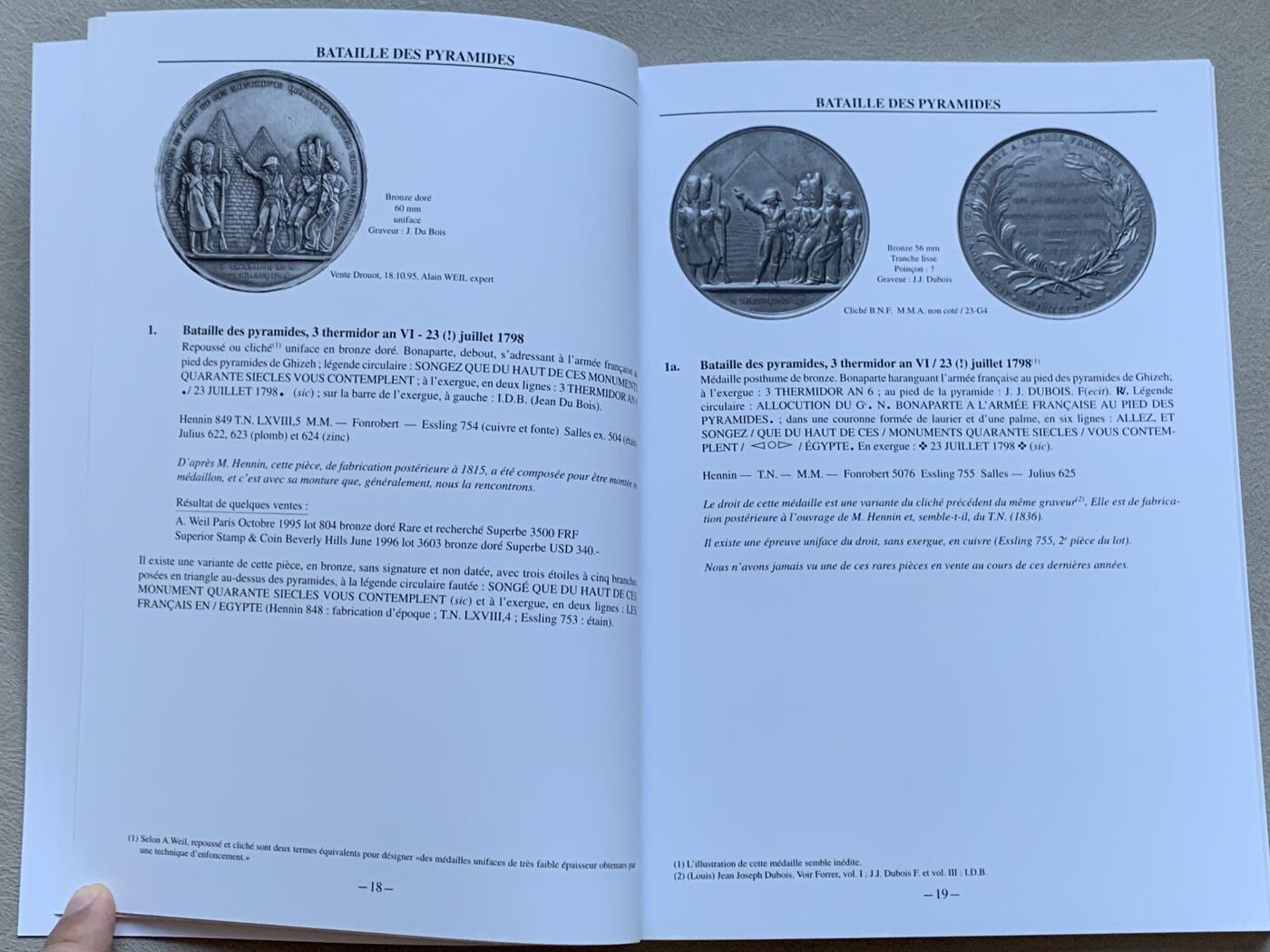 《竞宝斋》第293场- 周日，周一  2场连拍 （全场包邮） 全新塑封拆开拍照 法国拿破仑一世攻占埃及币展目录