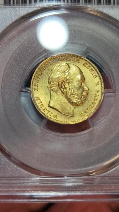 PCGS-MS63德国1873年普鲁士威廉一世10马克金币- 金质的欧罗巴
