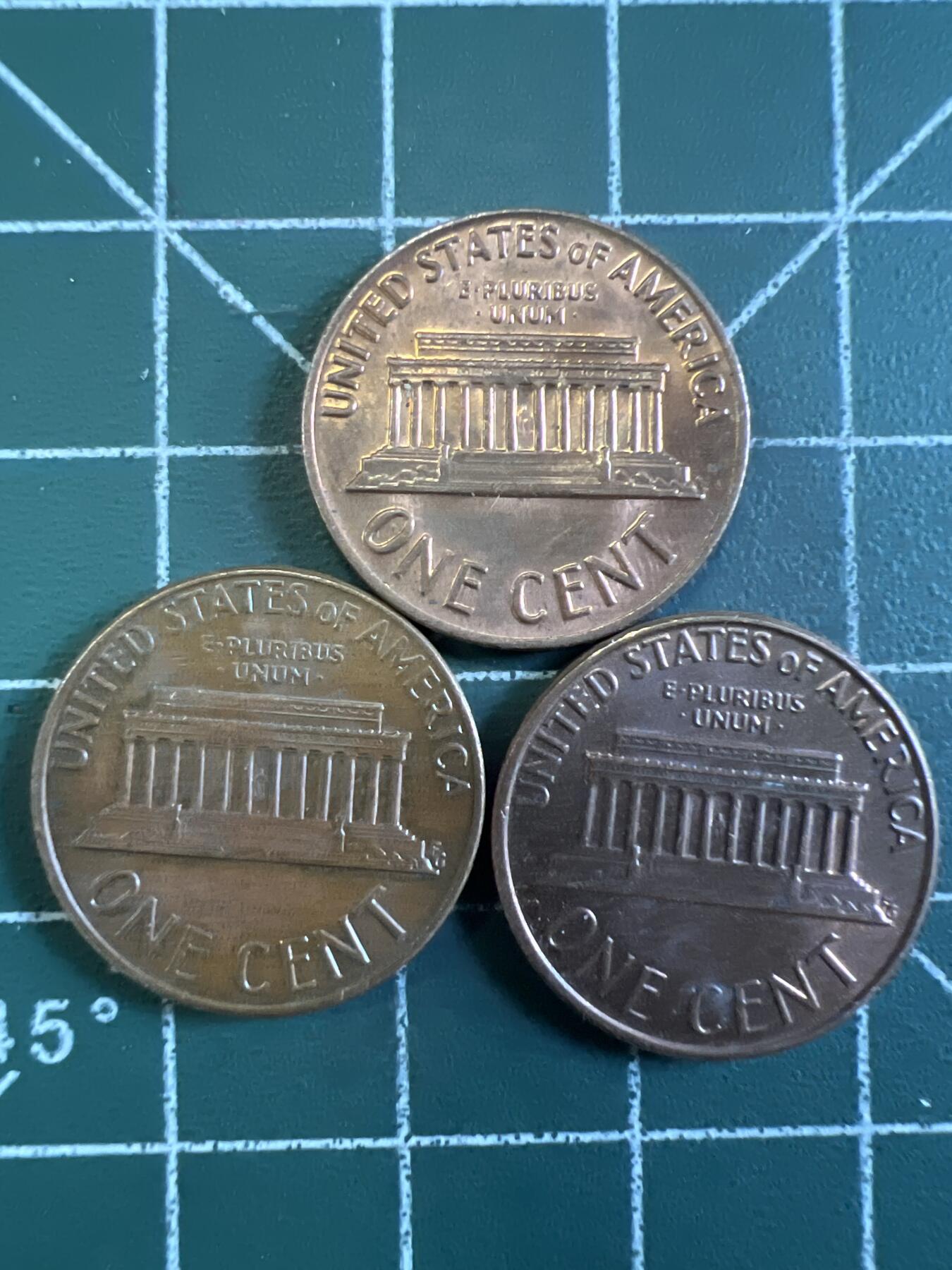 第667期 硬币专场 （无押金，捡漏，全场50包邮，偏远地区除外，接收代拍业务，本店十天发一次货） 美国一美分 3枚