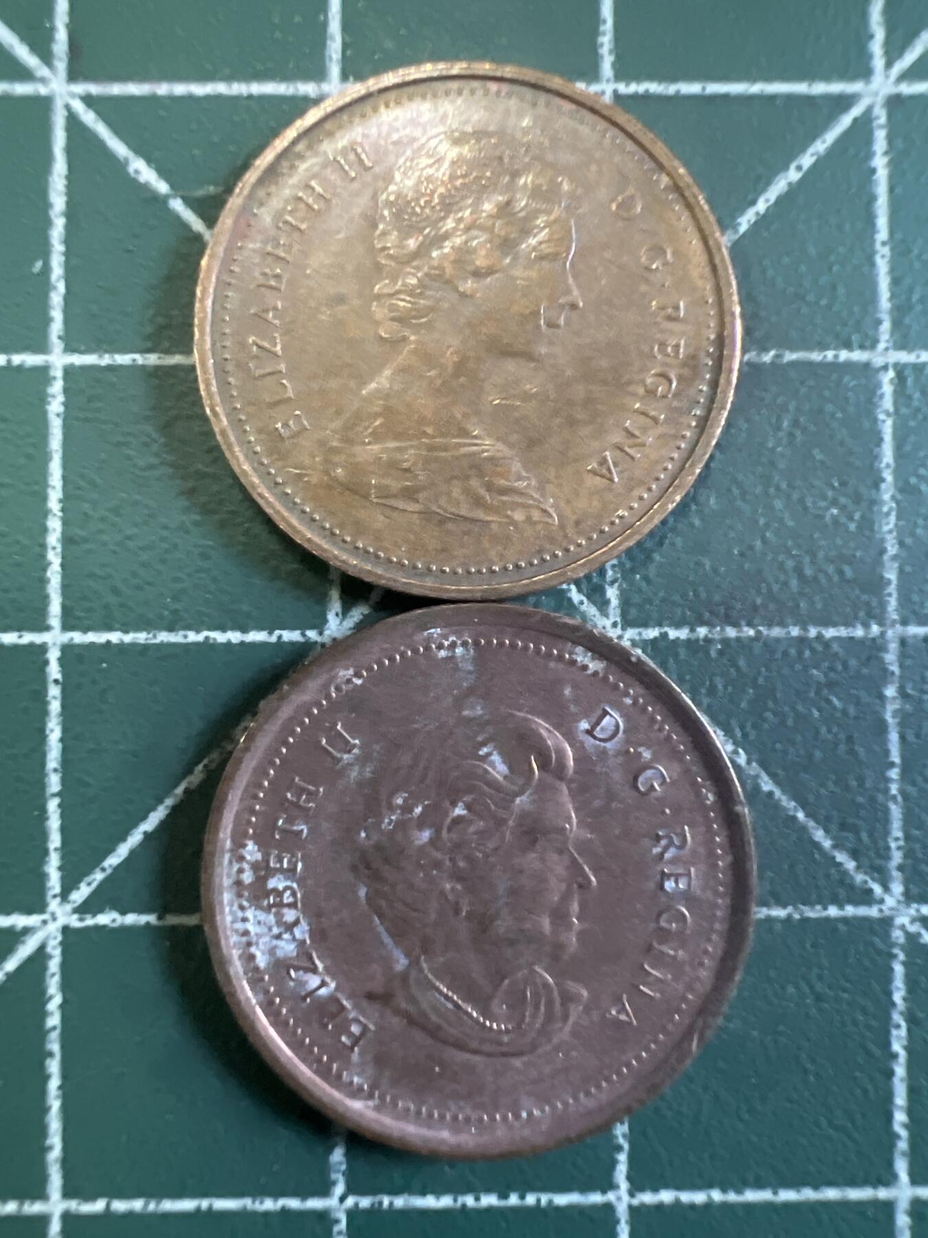 第667期 硬币专场 （无押金，捡漏，全场50包邮，偏远地区除外，接收代拍业务，本店十天发一次货） 加拿大一分 2枚