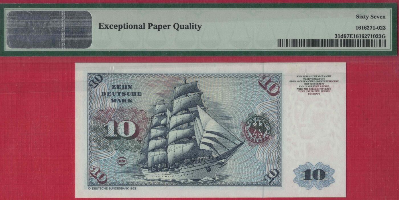(联邦德国 西德)德国1980年10马克 P-31d 无47 欧洲纸币 实物图 UNC