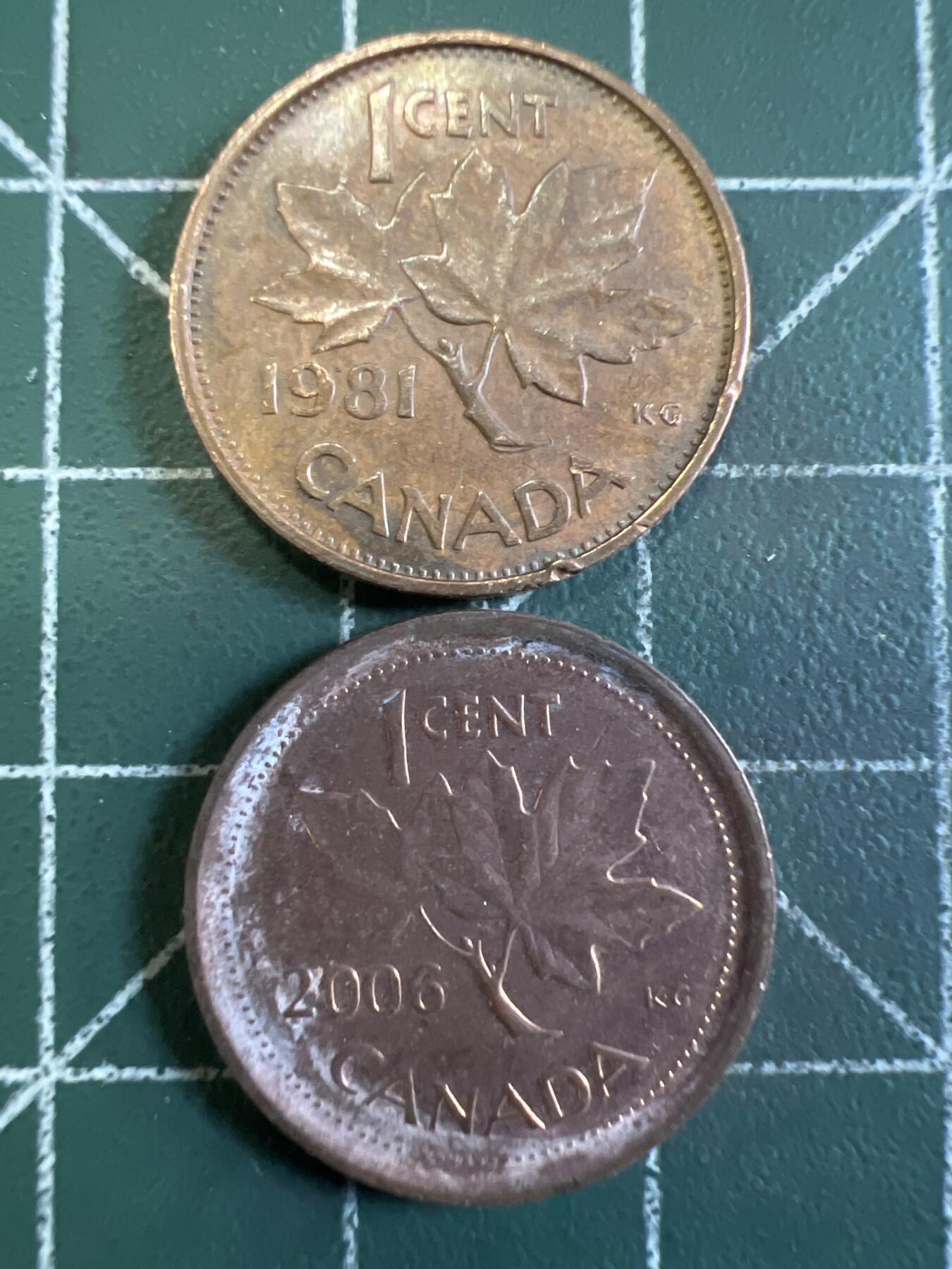 第667期 硬币专场 （无押金，捡漏，全场50包邮，偏远地区除外，接收代拍业务，本店十天发一次货） 加拿大一分 2枚