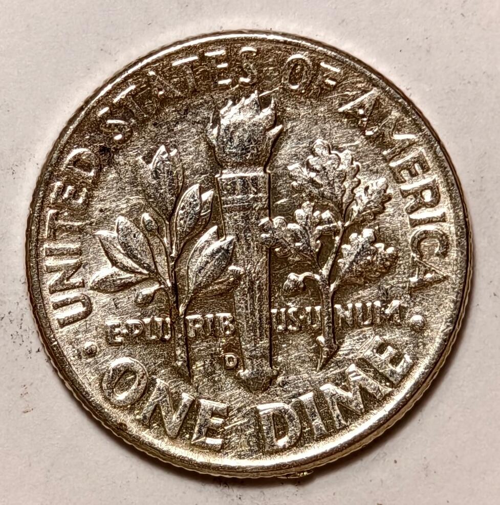 紫瑗钱币——第396期拍卖 美国 1962年 D版 罗斯福 10美分 2.5克 0.9银