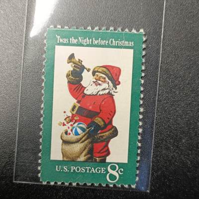 江湖杂货铺    【第36期】       【无佣金、全场包邮】 - 美国邮票，1972年 圣诞节宗教绘画圣诞老人