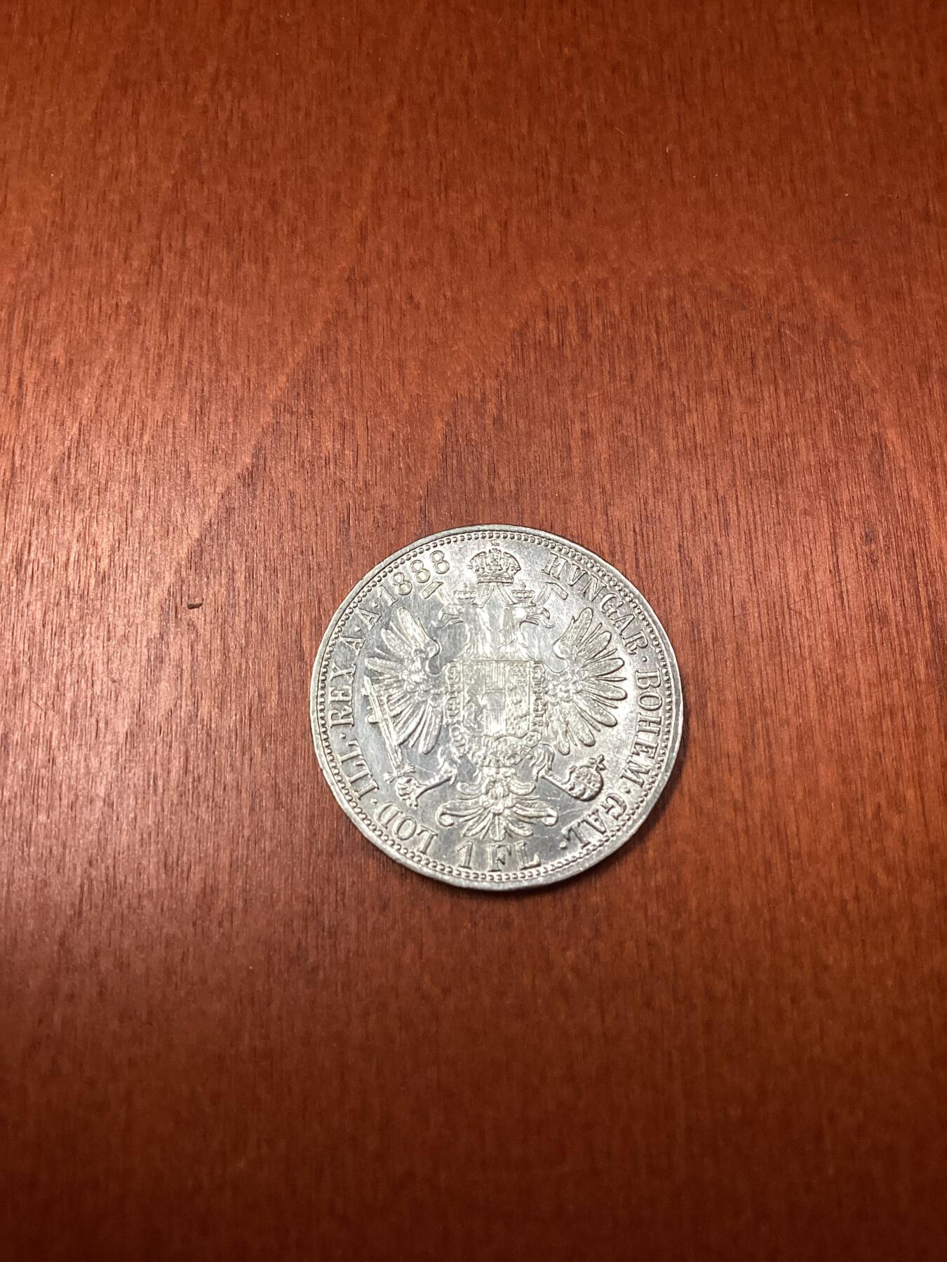 长老汇龙年精选第十五场拍卖 1888奥地利弗朗茨约瑟夫一世1弗洛林银币，发财年，维也纳造币厂