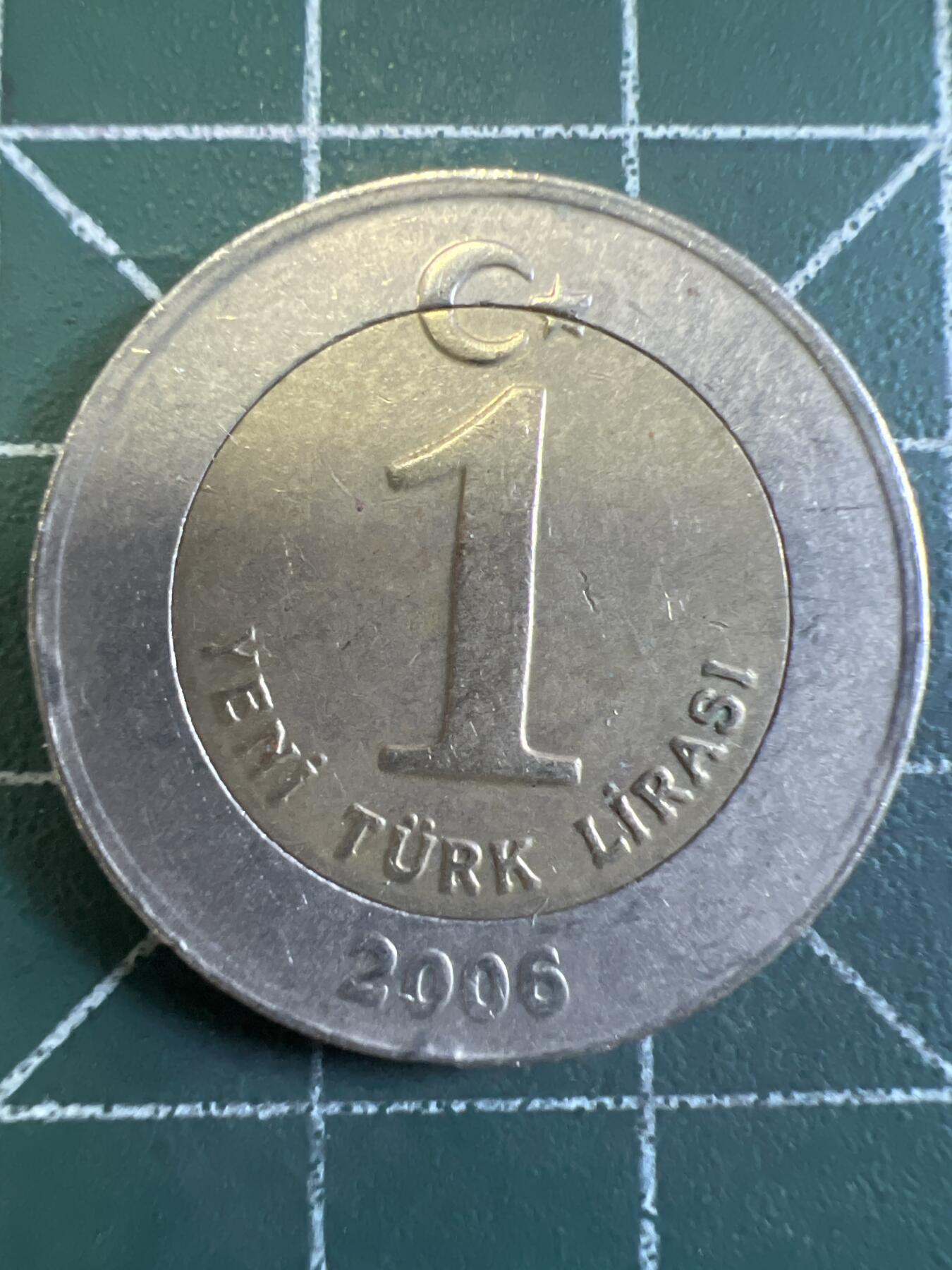 第667期 硬币专场 （无押金，捡漏，全场50包邮，偏远地区除外，接收代拍业务，本店十天发一次货） 土耳其1里拉 双色