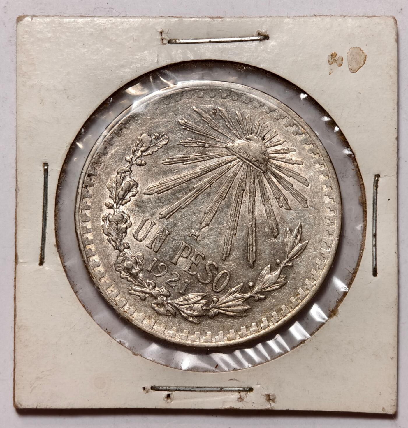 紫瑗钱币——第396期拍卖 墨西哥 1921年 草帽小鹰洋 1比索  16.6克 0.72银 