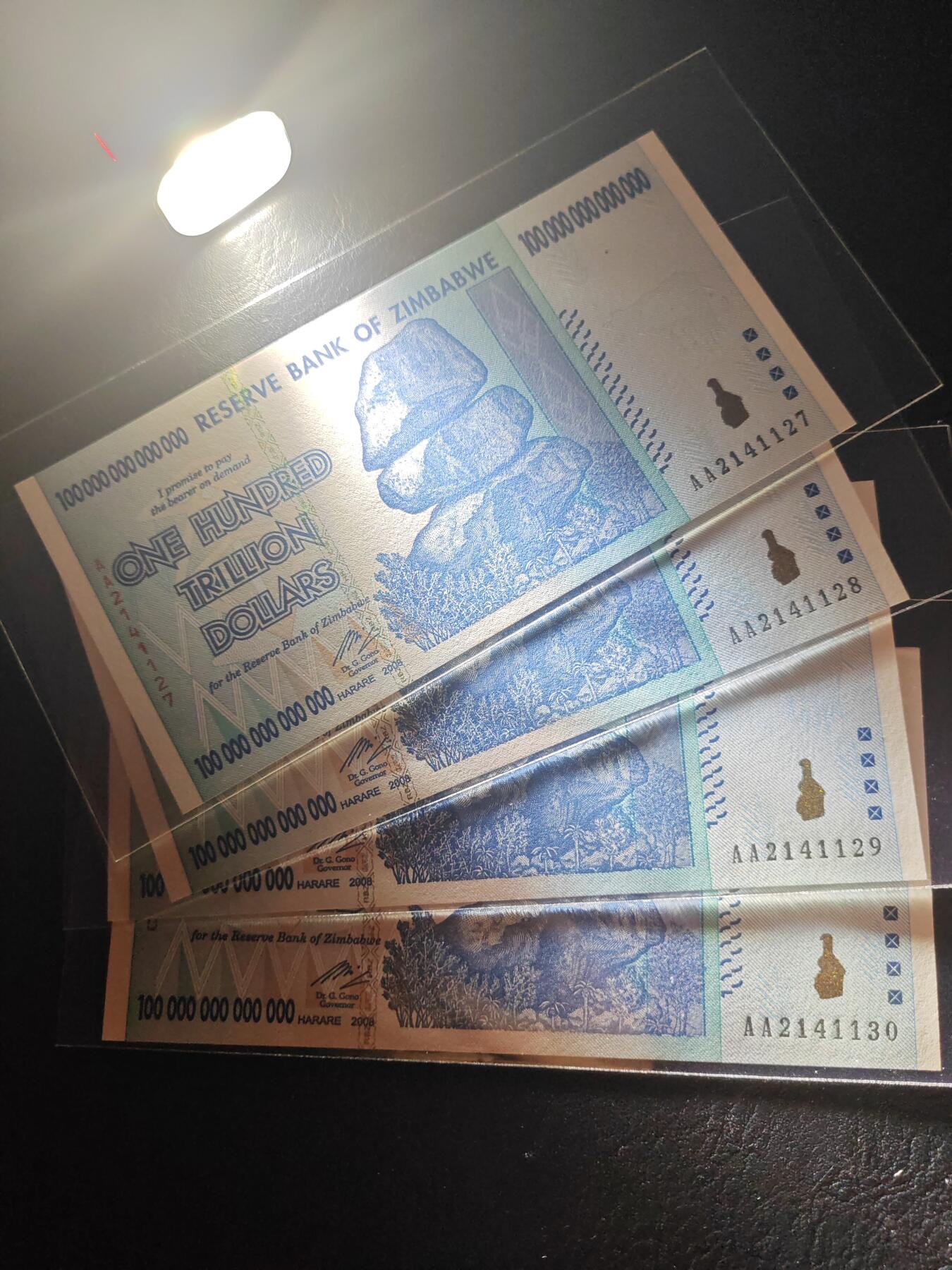 津巴布韦 100万亿 纸币 世界最大面额 热门品种 全新UNC 单价