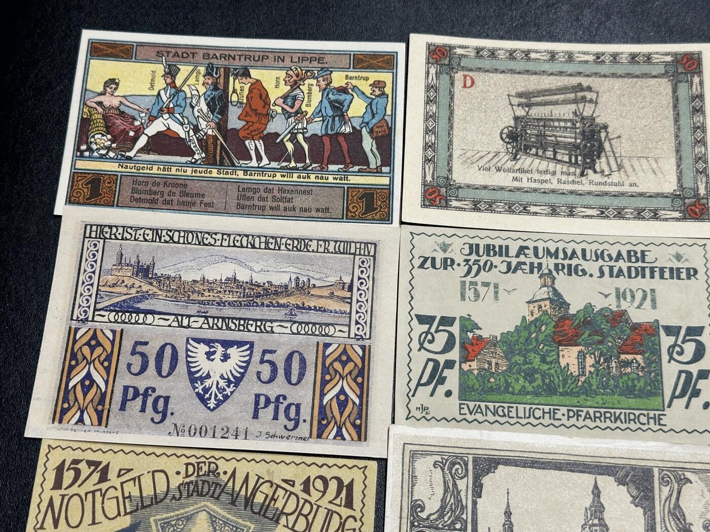 外中纸币专场240801第七场 德国紧急状态纸币，11张一起，基本全新。