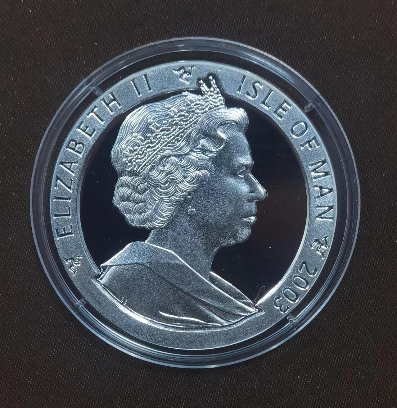 北京马甸外国币专卖微拍第124期，外国金银币专场，陆续上新，欢迎关注  2003年马恩岛纪念雅典奥运会精制银币重28.3克成色925