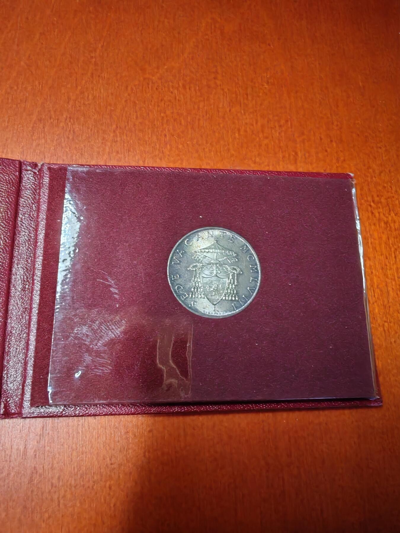 长老汇龙年精选第十五场拍卖 1958梵蒂冈教皇缺位500里拉银币，卡装