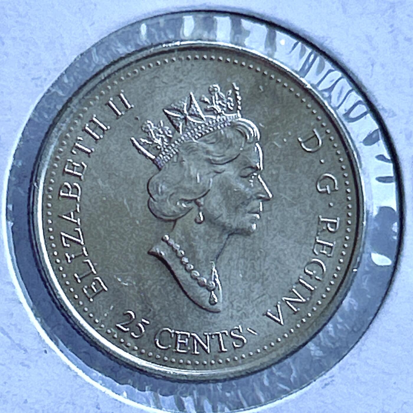 第一海外回流一元起拍收藏 散币专场 第107期 加拿大2000年迎接千禧年25分流通纪念币