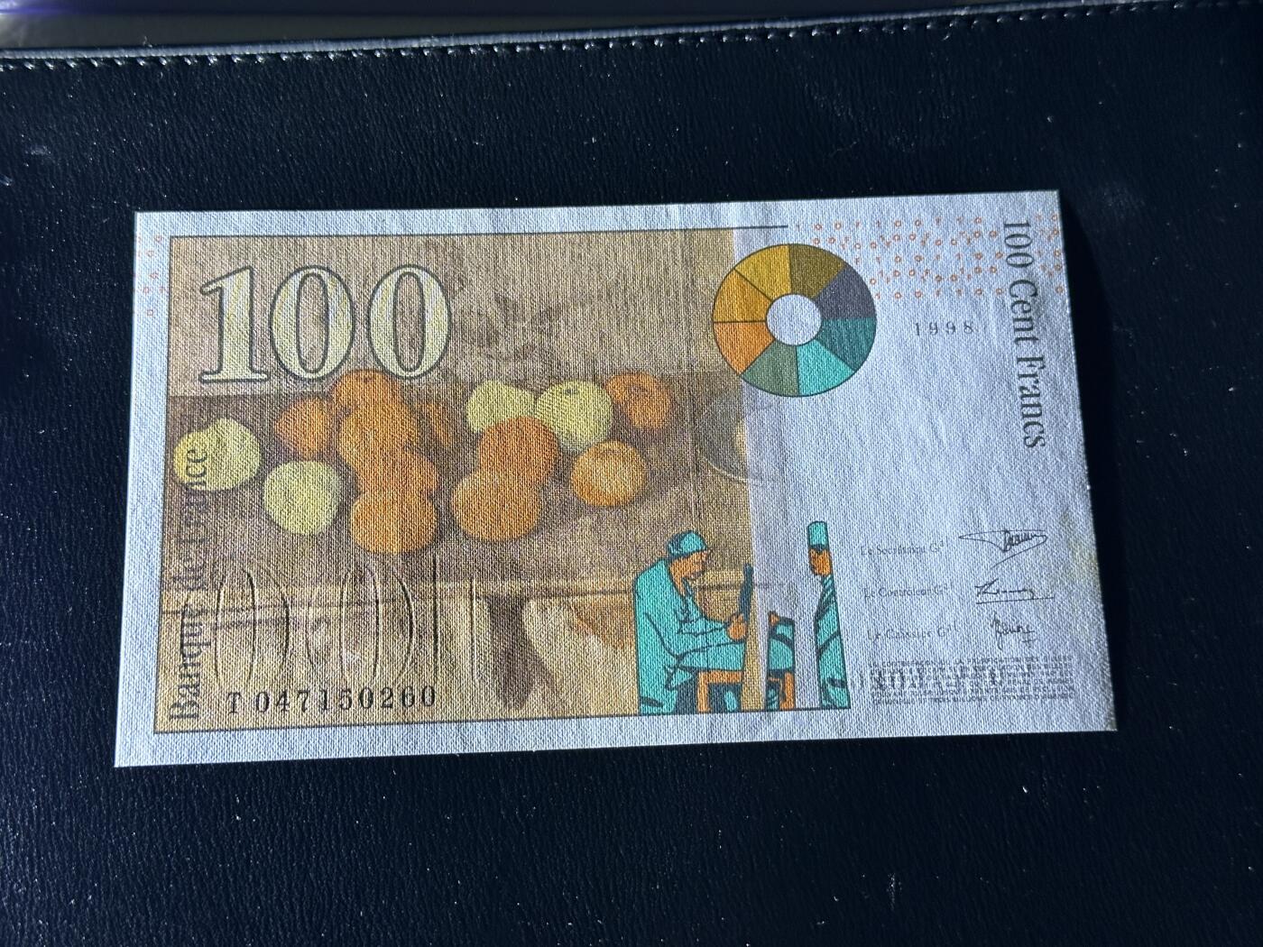 《外钞收藏家》第三百九十七期 1998年法国末版100法郎 UNC- 有潮