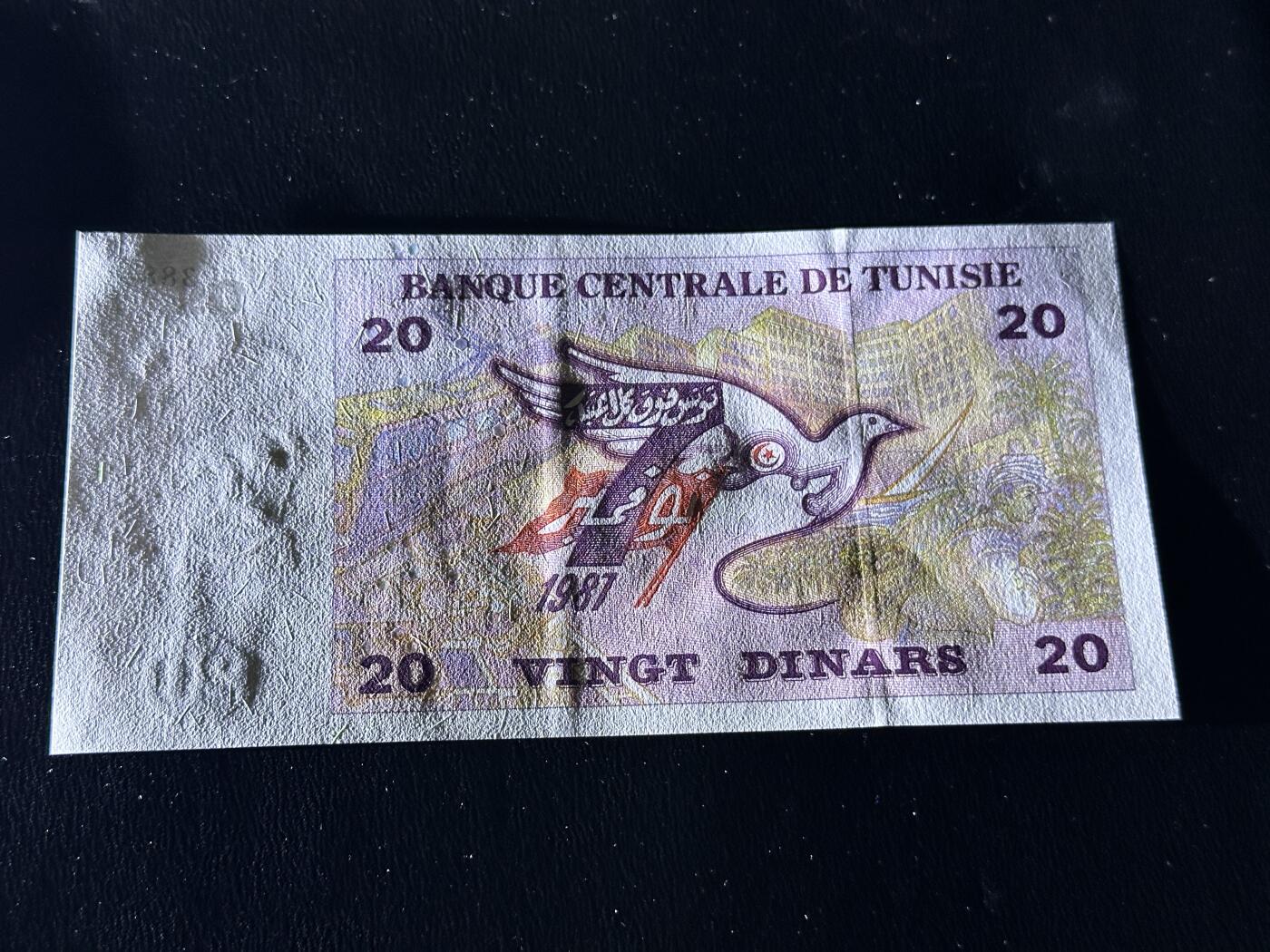 《外钞收藏家》第三百九十七期 1992年突尼斯20 全新UNC