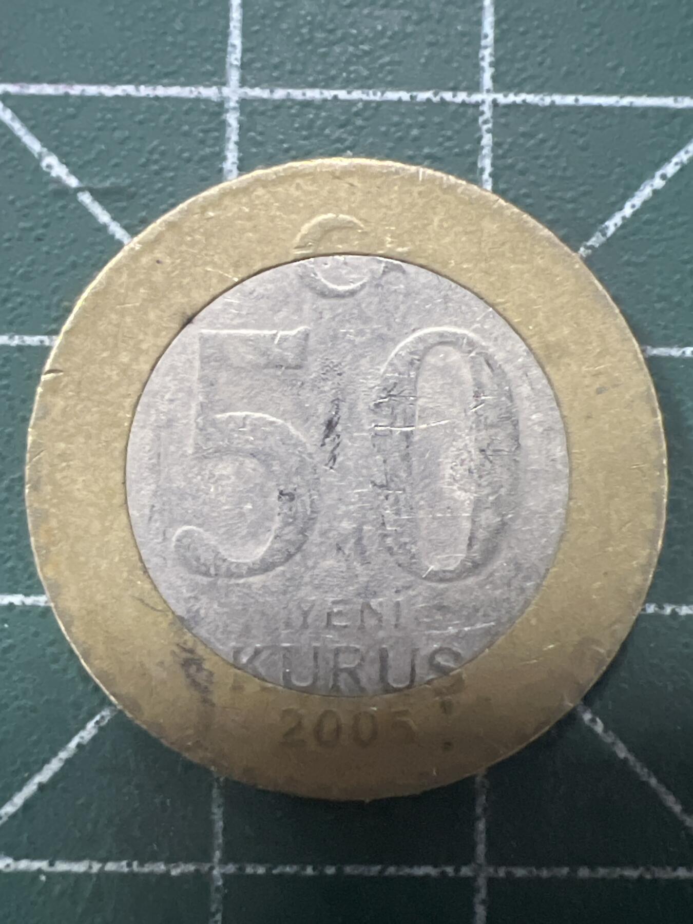 第668期 硬币专场 （无押金，捡漏，全场50包邮，偏远地区除外，接收代拍业务，本店十天发一次货） 土耳其50库鲁 双色