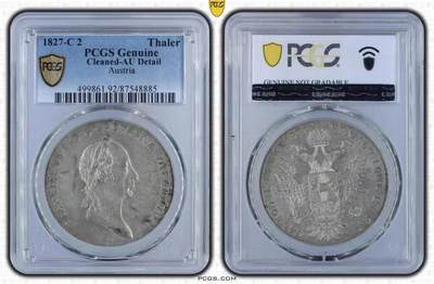 PCGS-AU92奥地利1827年C版弗朗茨约瑟夫一世1泰勒克朗银币 - PCGS-AU92奥地利1827年C版弗朗茨约瑟夫一世1泰勒克朗银币