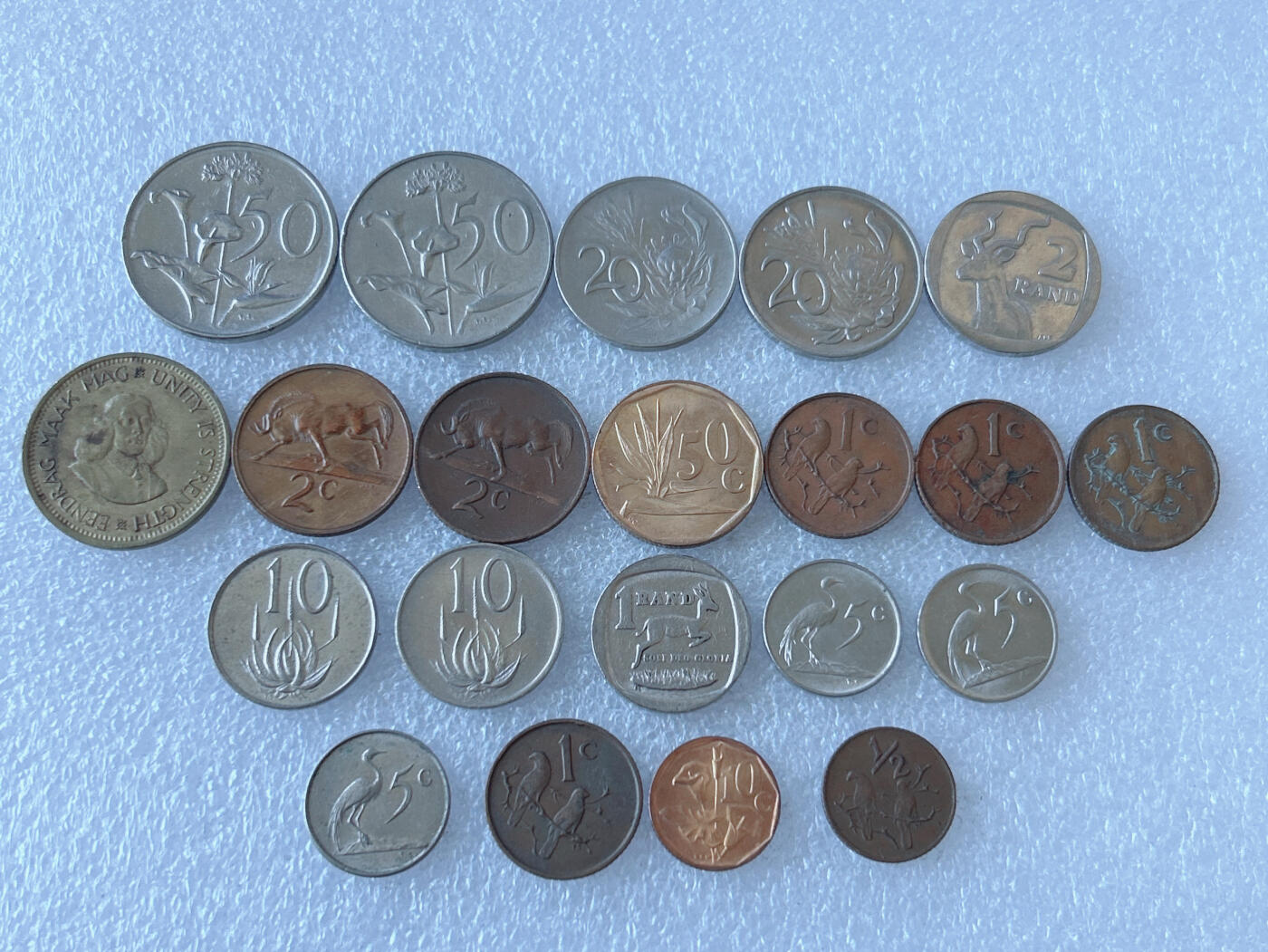 第一海外回流一元起拍收藏 散币专场 第105期 南非硬币21枚 不同版本