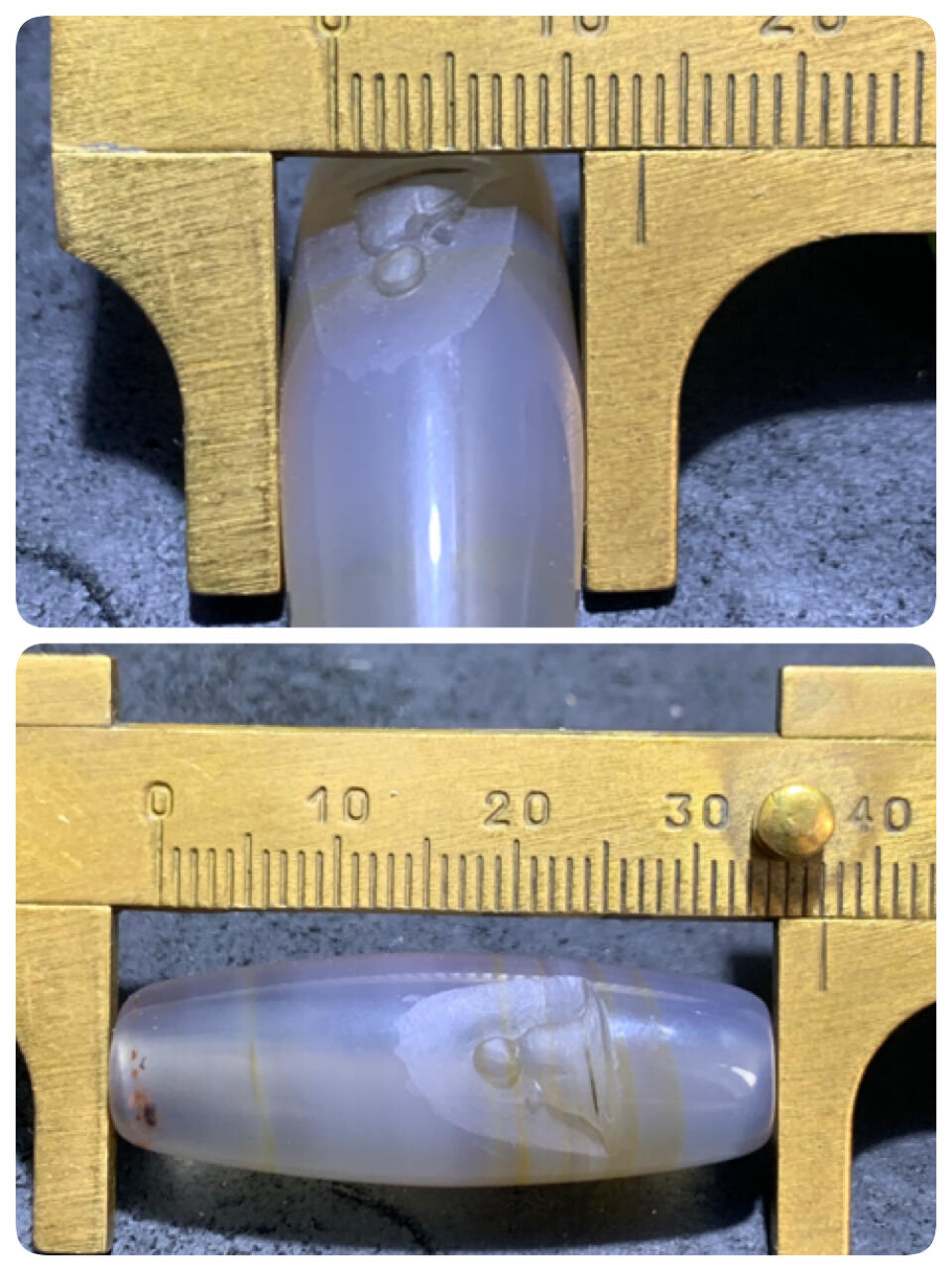 精美亚光高玉化巴西玛瑙手工俏色巧雕无相佛桶珠一个！