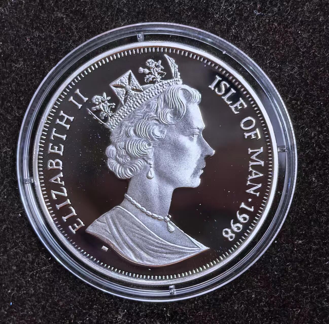 北京马甸外国币专卖微拍第124期，外国金银币专场，陆续上新，欢迎关注 1998年马恩岛纪念长野冬奥会精制银币