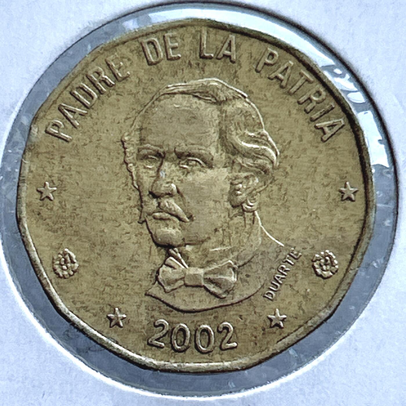 第一海外回流一元起拍收藏 散币专场 第107期 多米尼加2002年1比索纪念铜币