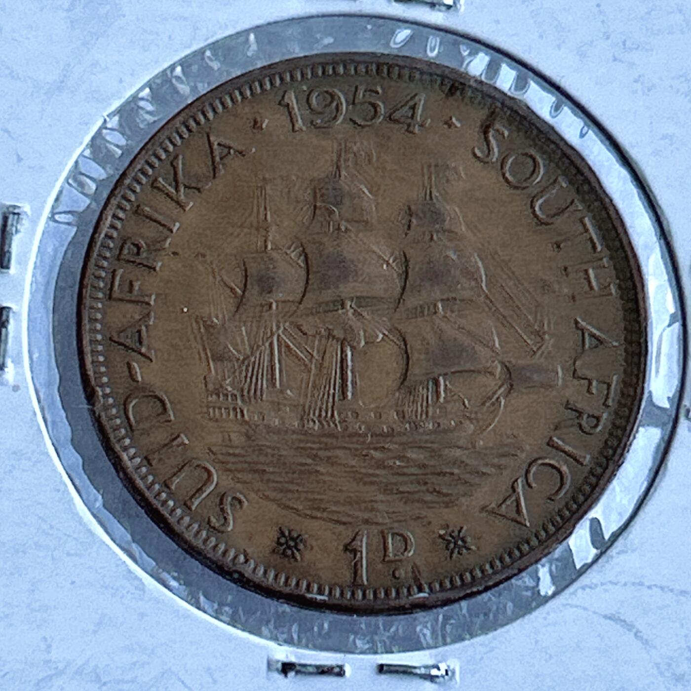 第一海外回流一元起拍收藏 散币专场 第107期 英属南非1954年1便士铜币 伊丽莎白女王